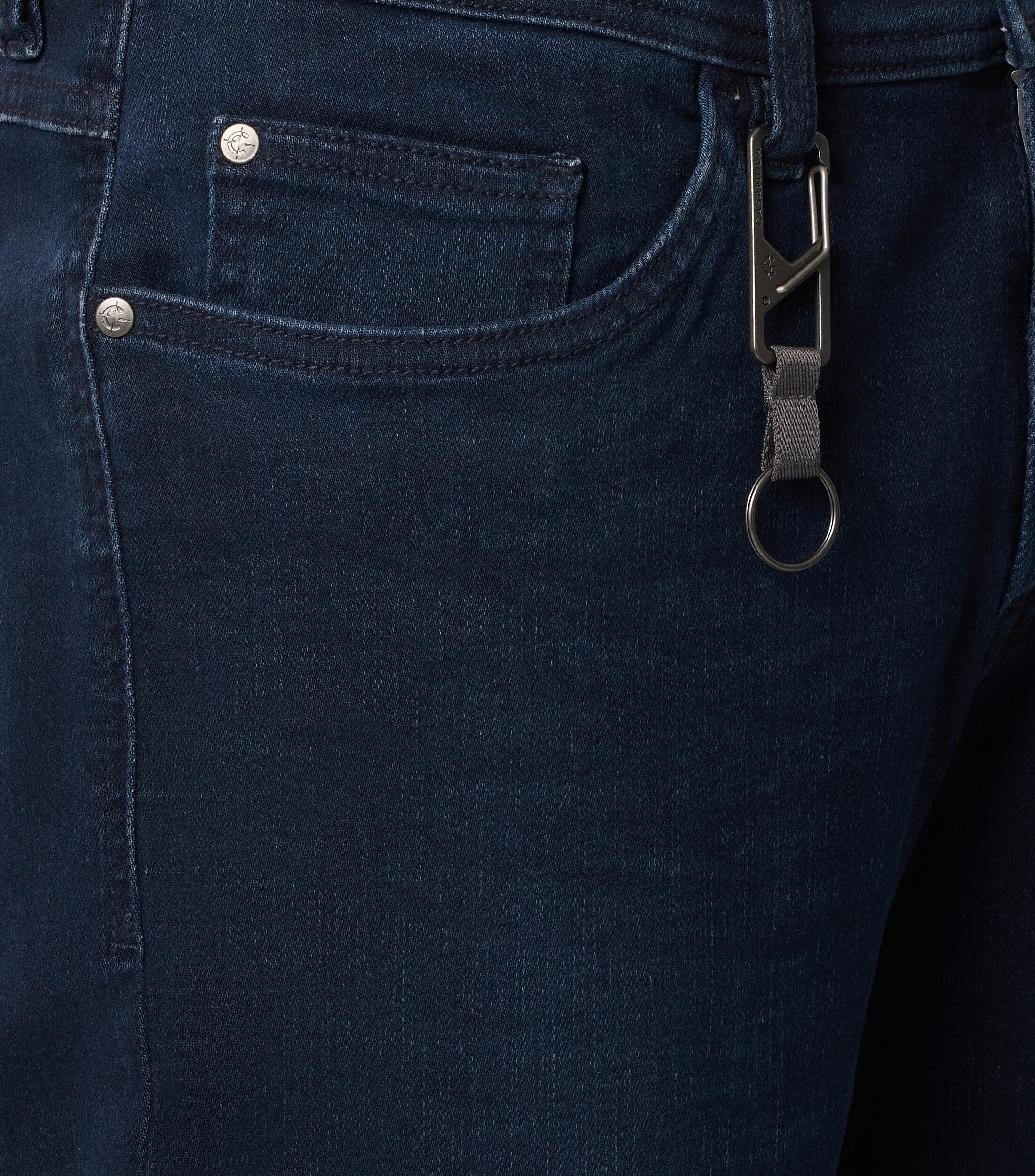 CASA MODA driekwart jeans STEVE, heren 5-pocket spijker bermuda over de knie, blauw