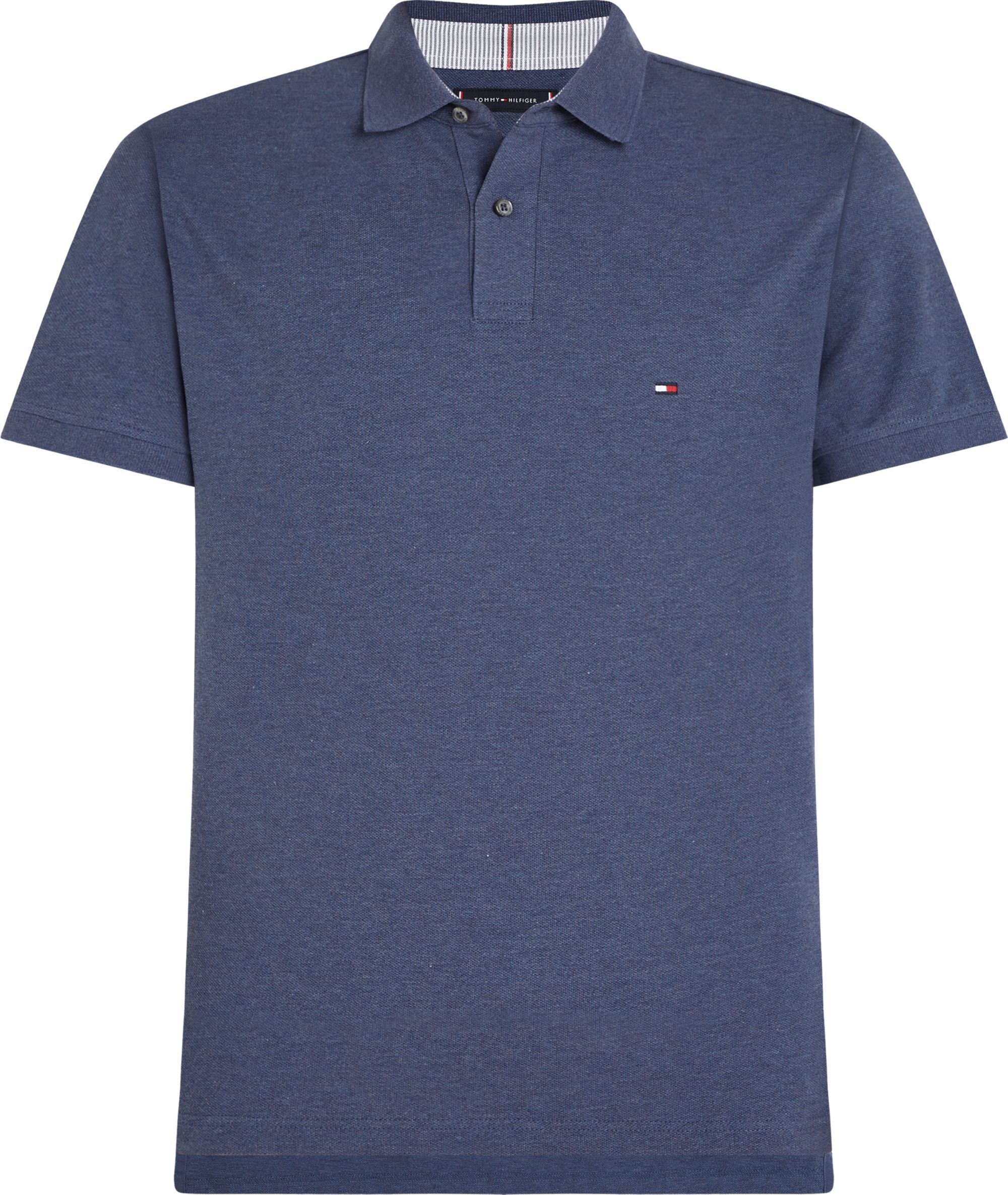 Tommy Hilfiger 1985 Regular Polo, heren poloshirt, jeansblauw melange