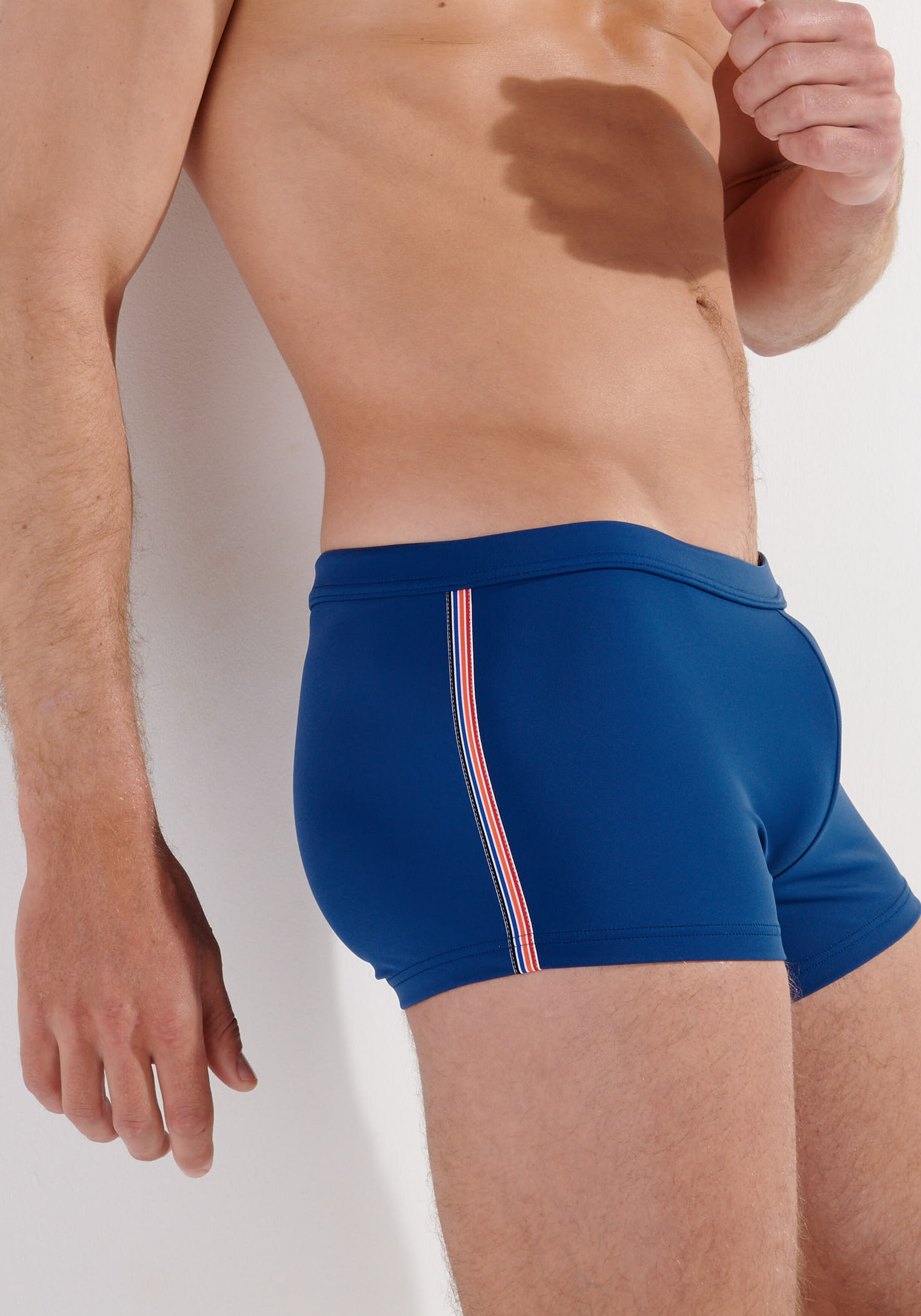HOM Nautical cup swim shorts, heren zwembroek, donkerblauw