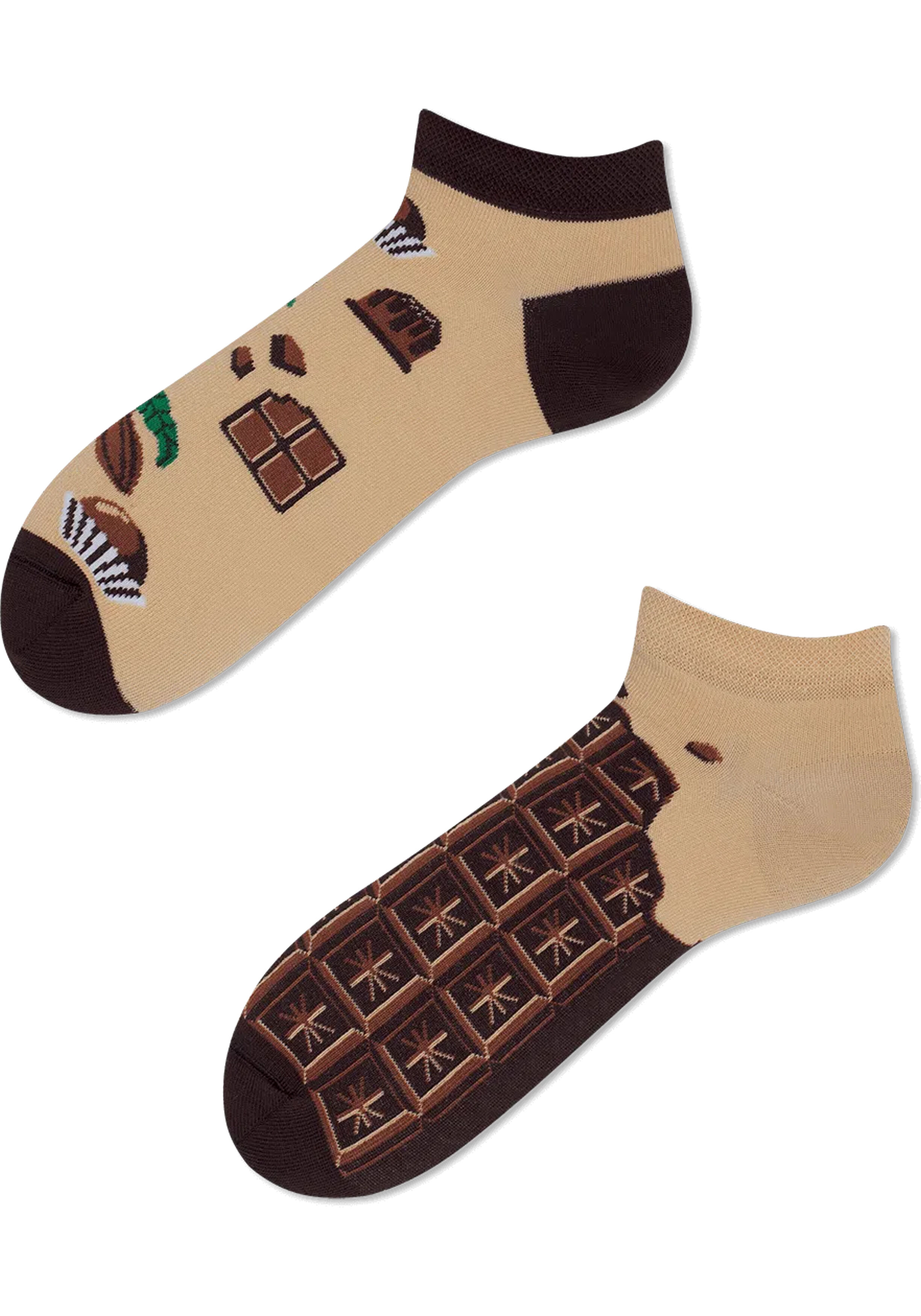 Many Mornings unisex enkelsokken, Chocolate Time Low