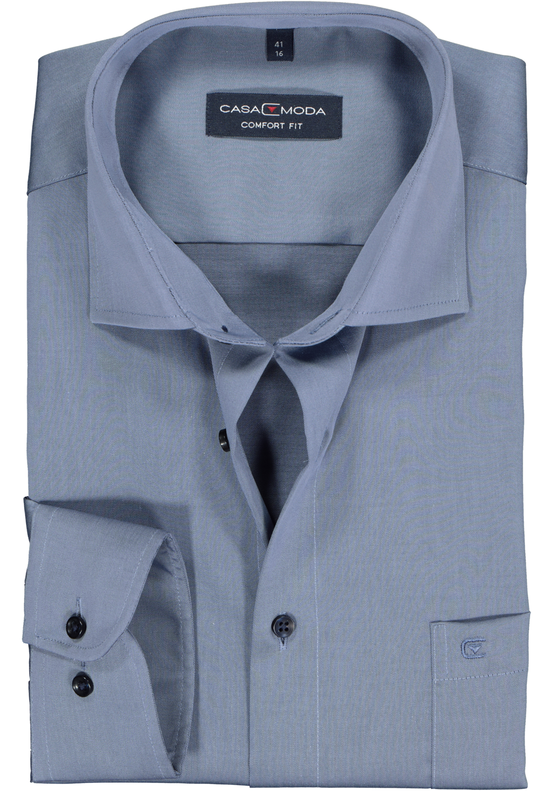 1-4060031742290_casa-moda-overhemd_HR CASA MODA comfort fit overhemd, mouwlengte 72 cm, blauw twill
