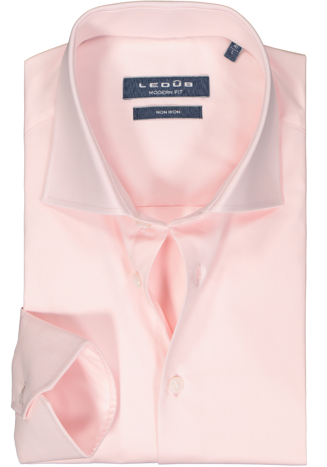 1-8717126070603_Ledub_overhemd_HR Ledub modern fit overhemd, twill, lichtroze