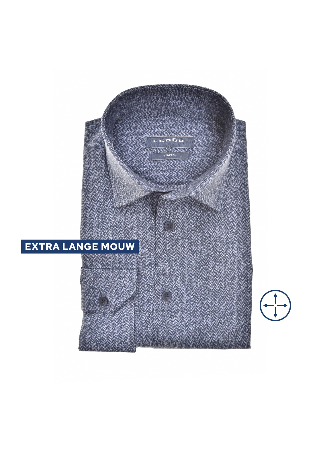 image_2_0142041_180-000-000_01jpgv1694144869bgcolor Ledub modern fit overhemd, mouwlengte 72 cm, popeline, donkerblauw dessin
