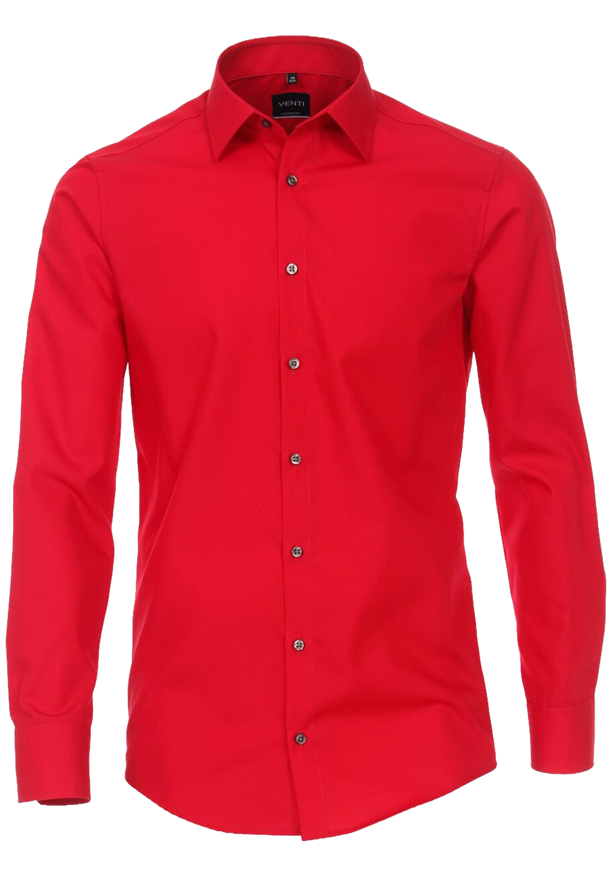 VENTI modern fit overhemd, popeline, rood