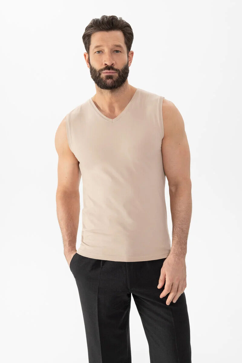 Mey heren muscle shirt Comfort Cotton, tanktop, beige