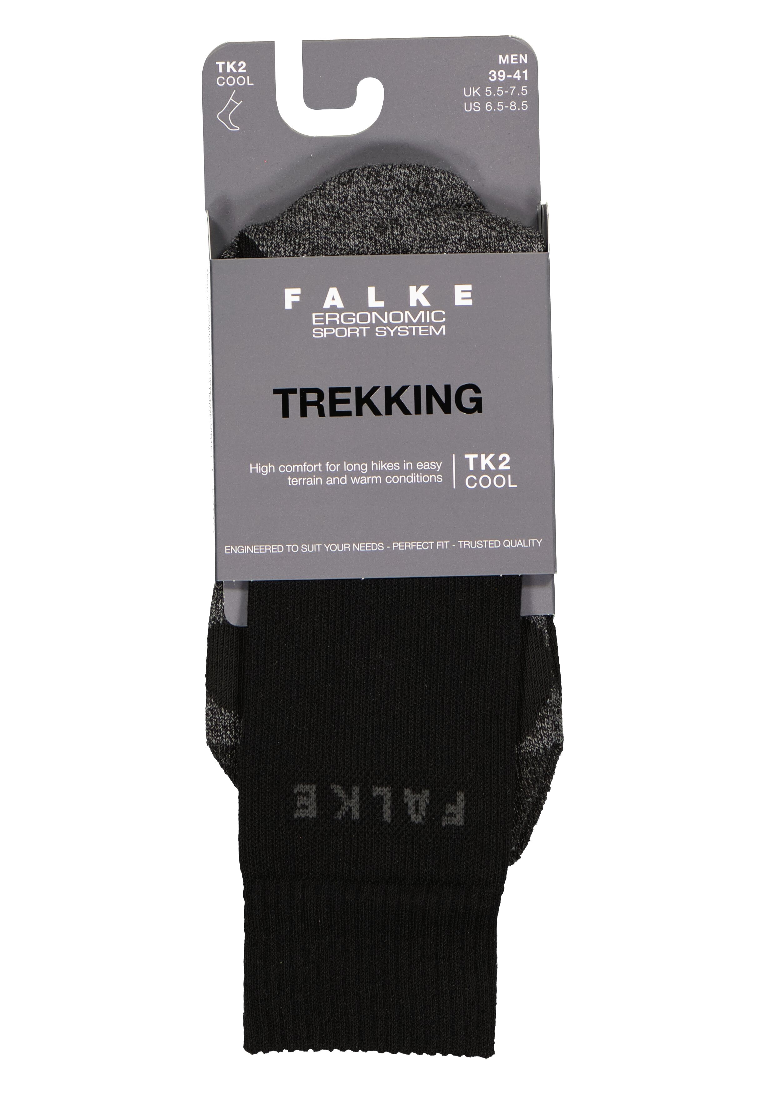 FALKE TK2 Cool heren wandelsokken, zwart (black-mix) 