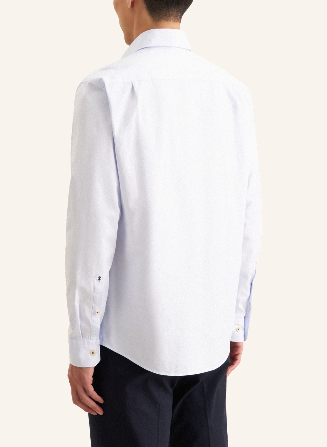 Seidensticker regular fit overhemd, popeline, blauw