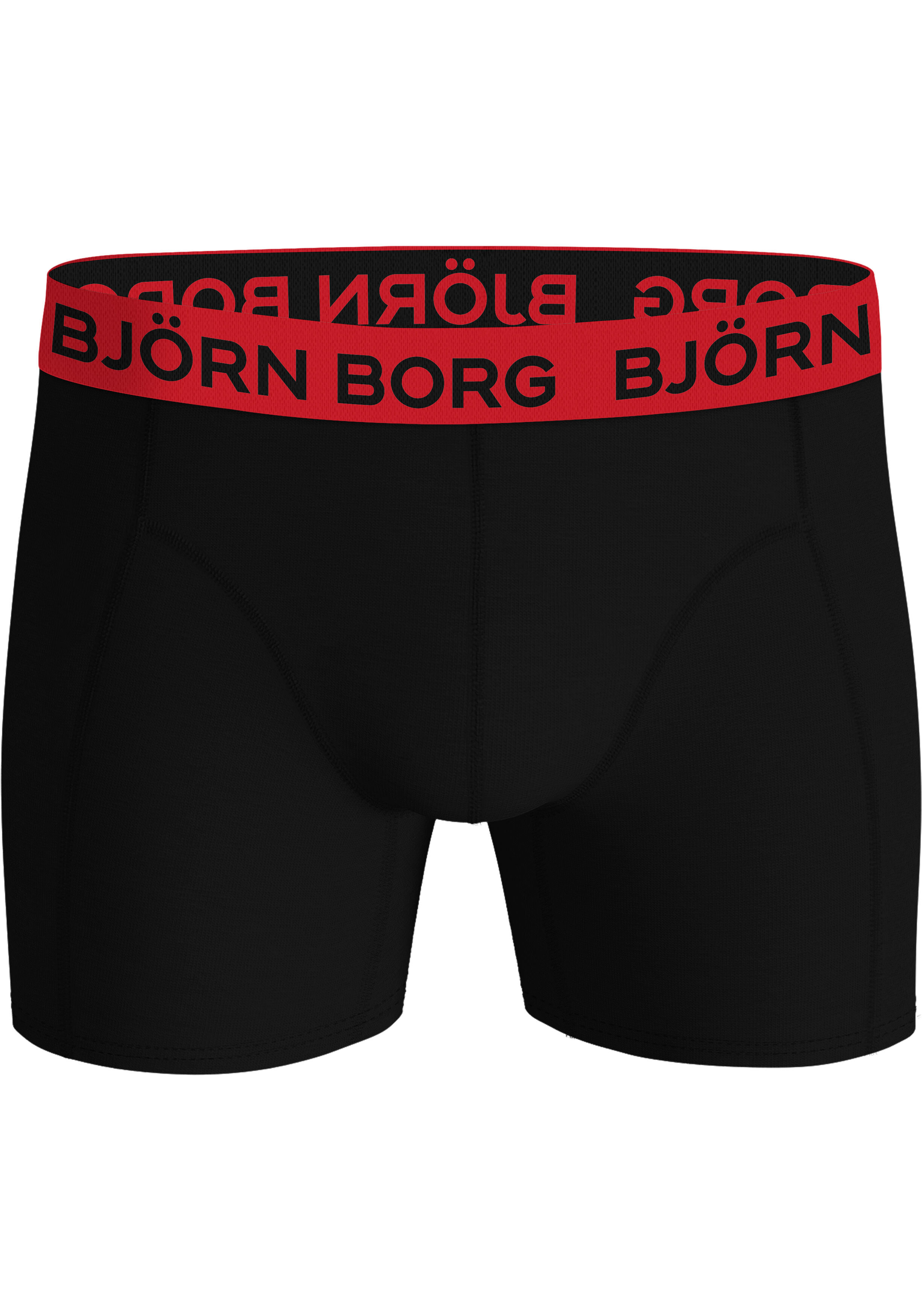 Bjorn Borg Cotton Stretch boxers, heren boxers normale lengte (3-pack), zwart, zwart, zwart