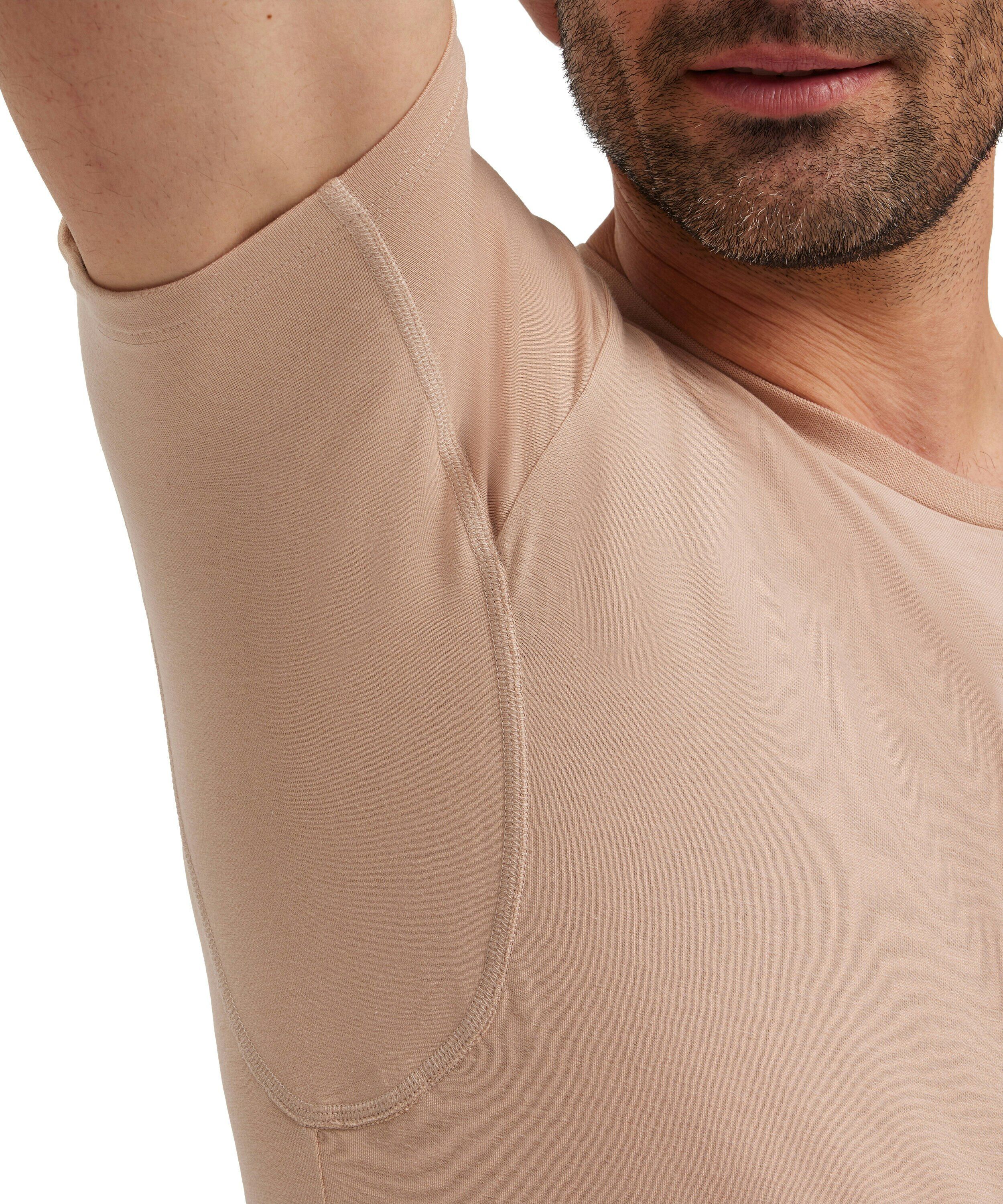 FALKE heren T-shirt Daily Climate Control, korte mouw, beige (camelange)
