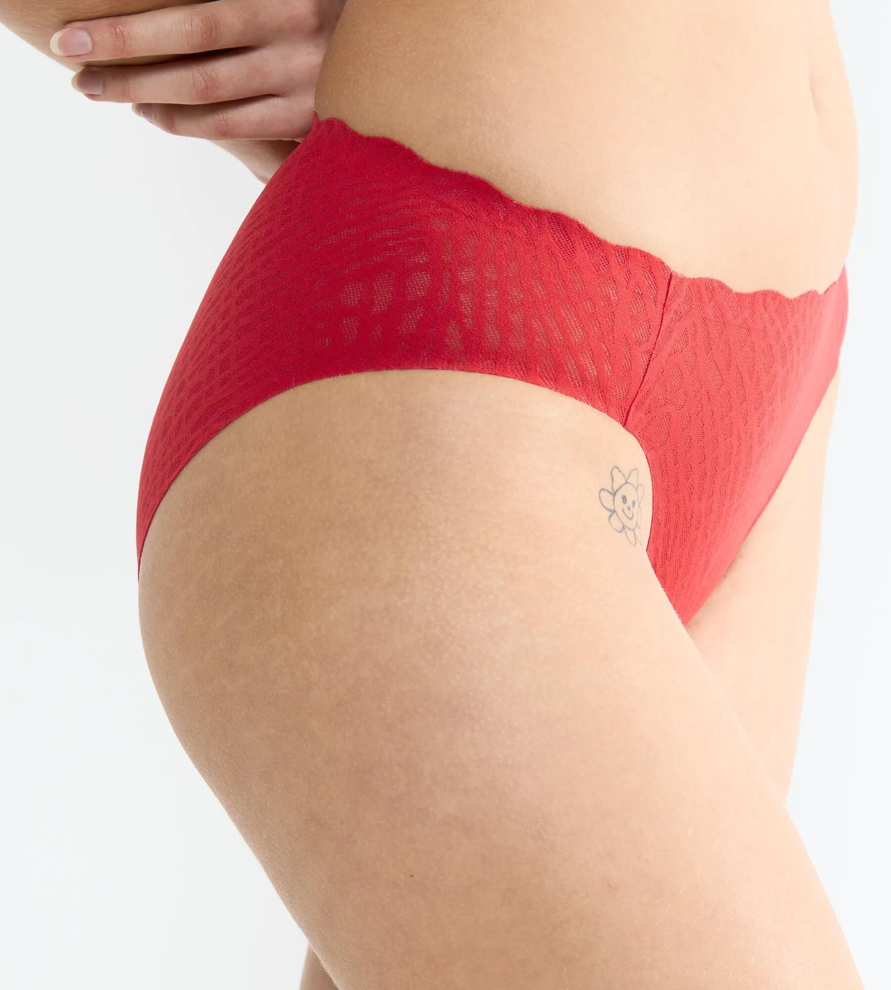 Sloggi Women ZERO Feel Bliss Festive High leg (1-pack), dames slip, rood