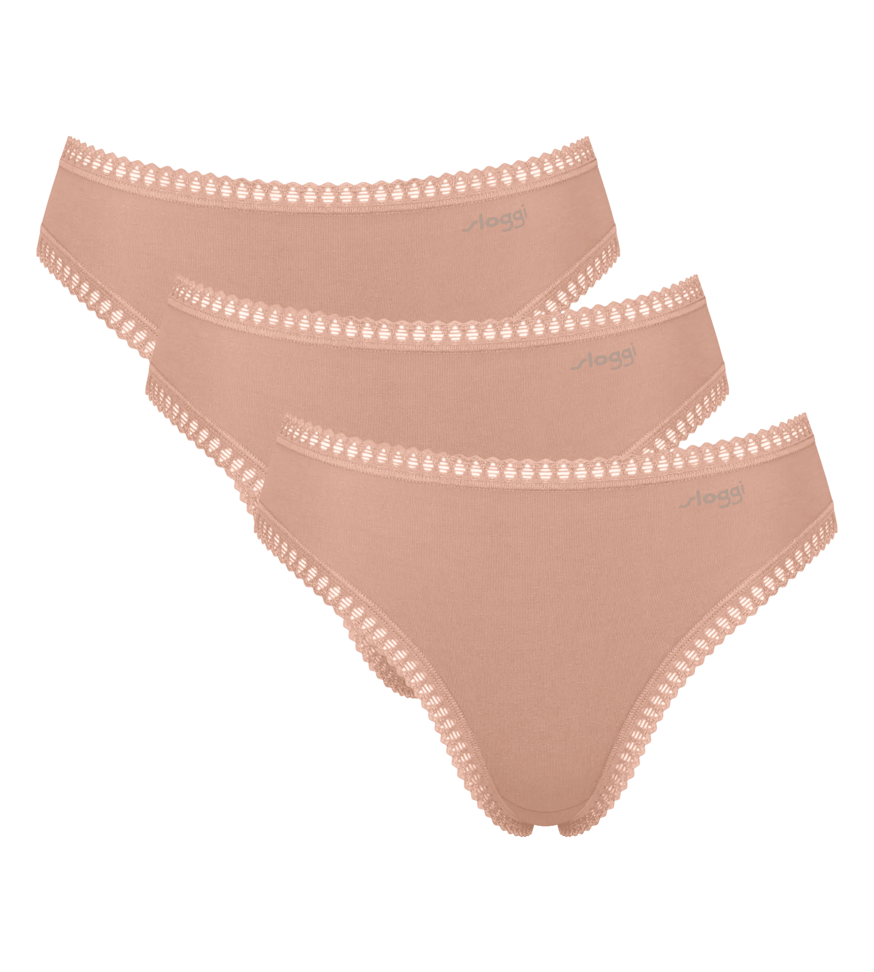 Sloggi Women GO Crush High leg (3-pack), dames slip, beige