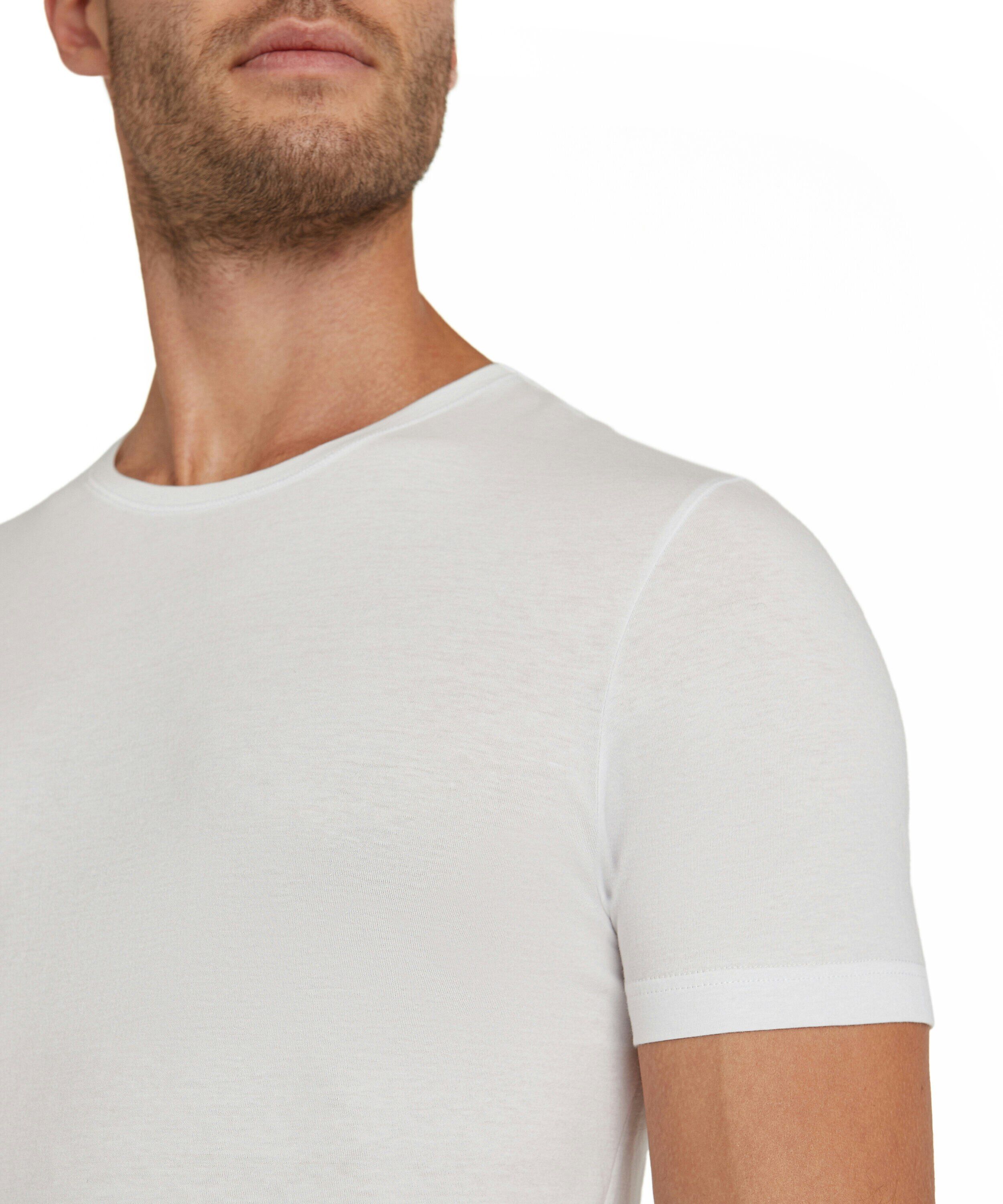 FALKE heren T-shirt Daily Natural, korte mouw, wit (white)