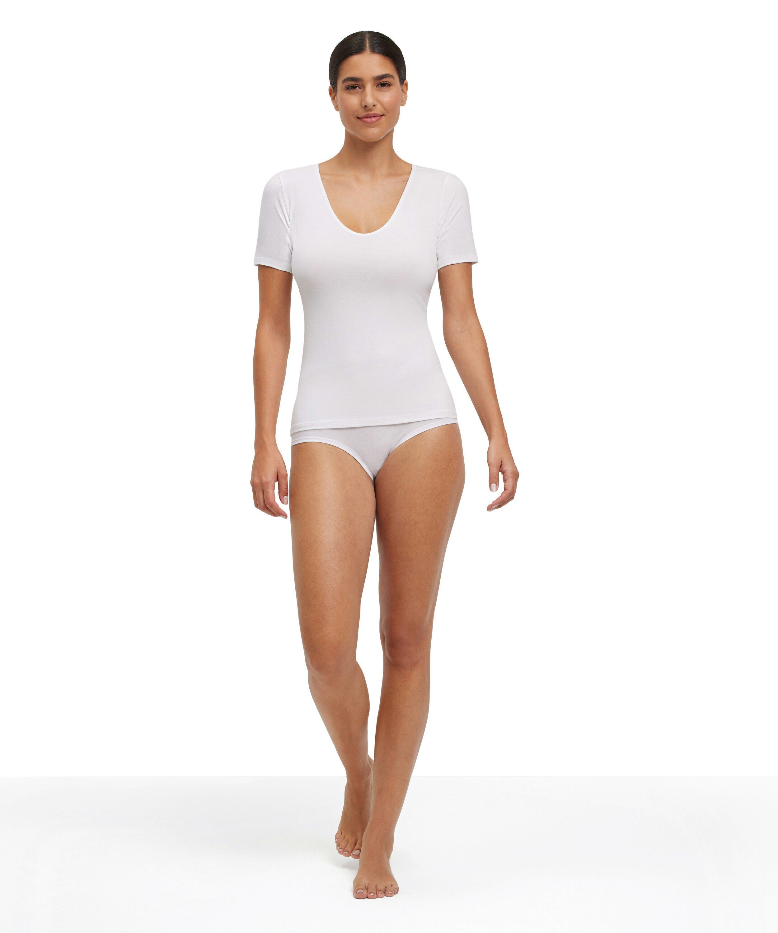 FALKE dames T-shirt Daily Climate Control, korte mouw, wit (white)