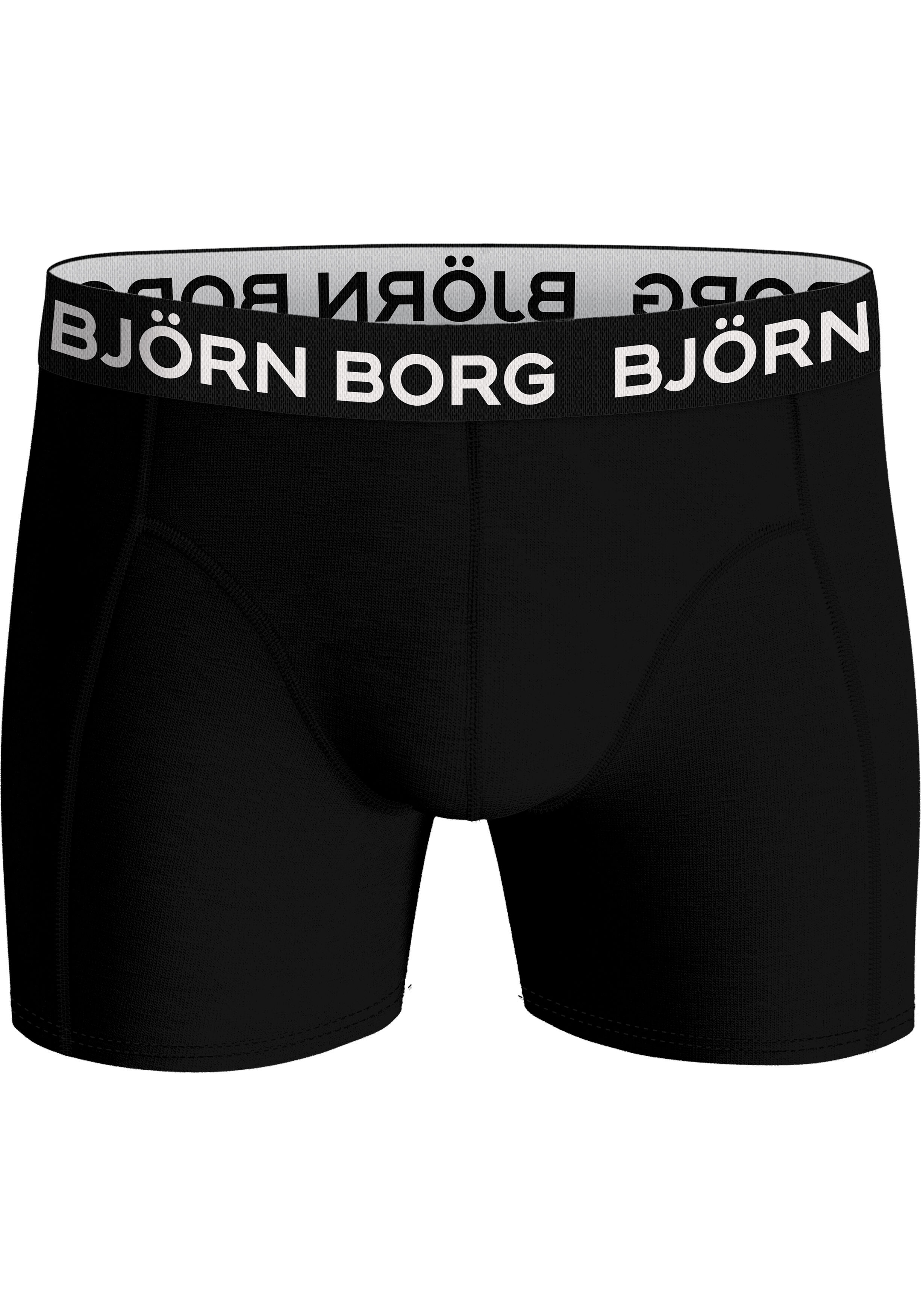 Bjorn Borg Bamboo Cotton Blend boxers, heren boxers normale lengte (2-pack), zwart, print