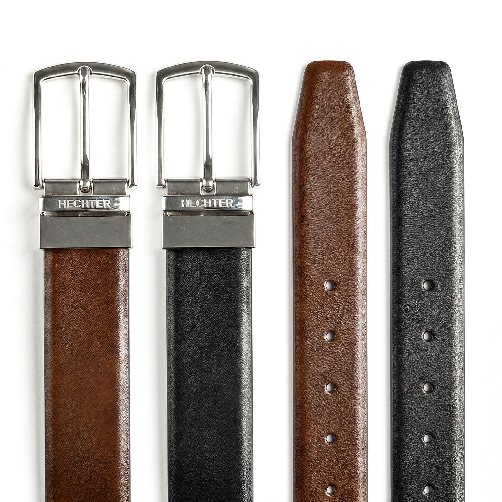 HECHTER leren heren riem, zwart