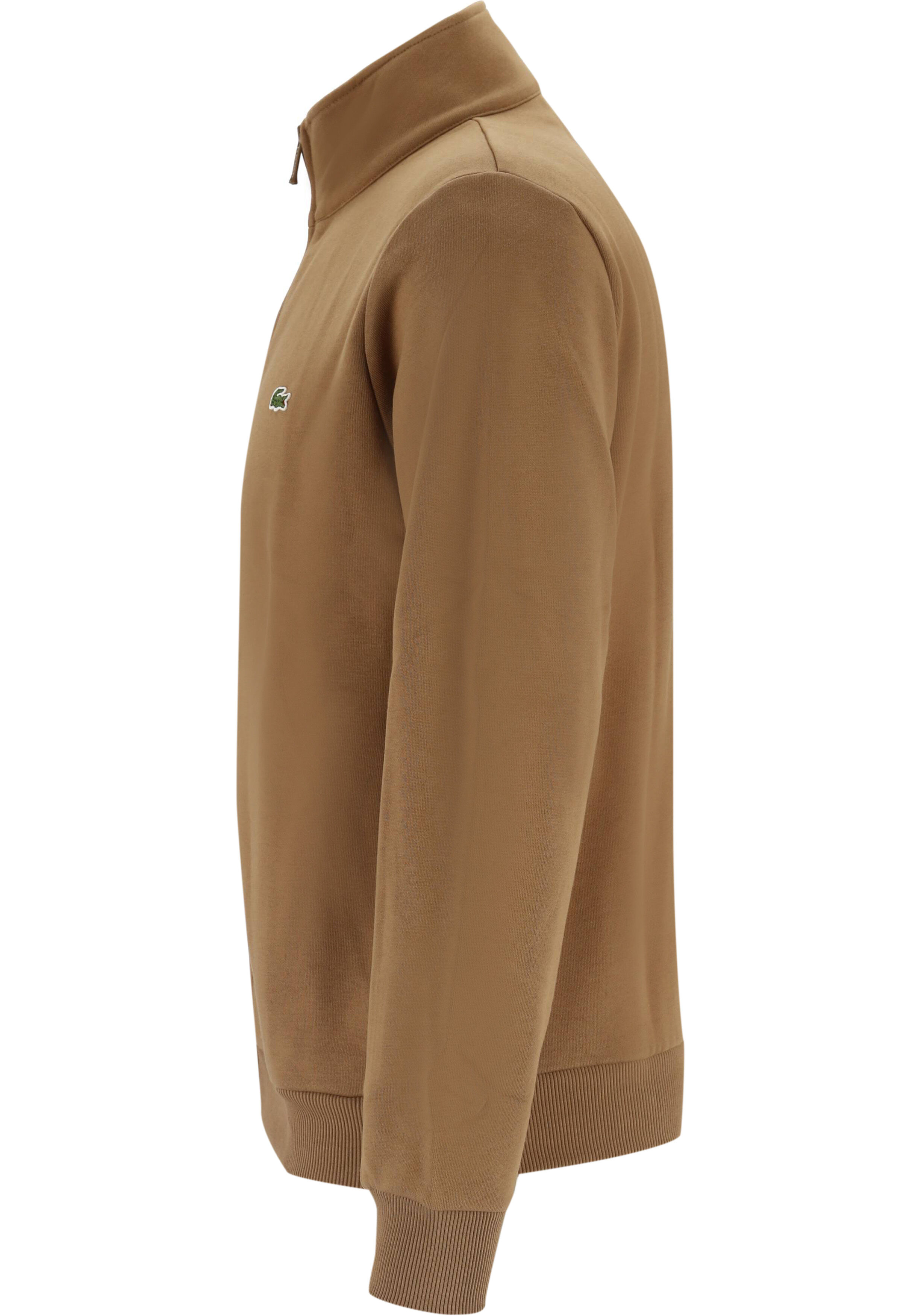 Lacoste heren sweatvest, cookie lichtbruin