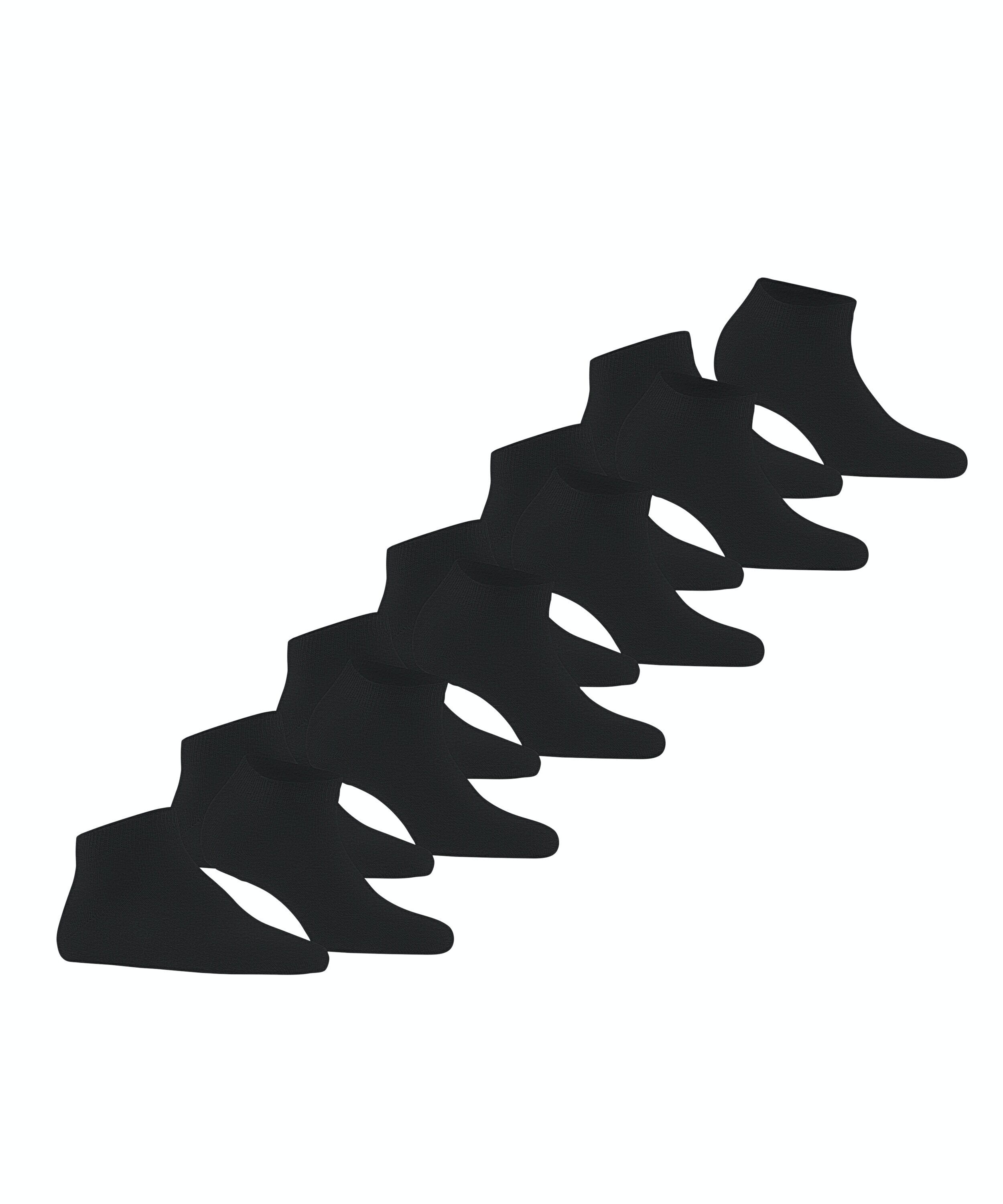 FALKE Happy Bundle 6-Pack dames sneakersokken, zwart (black)