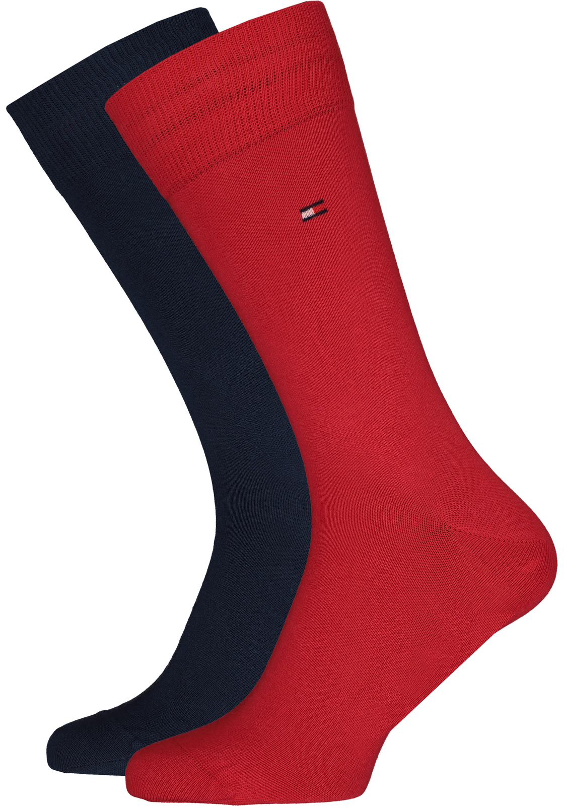 1-8718824263700_sok_HR Tommy Hilfiger Classic Socks (2-pack), herensokken katoen, rood en blauw