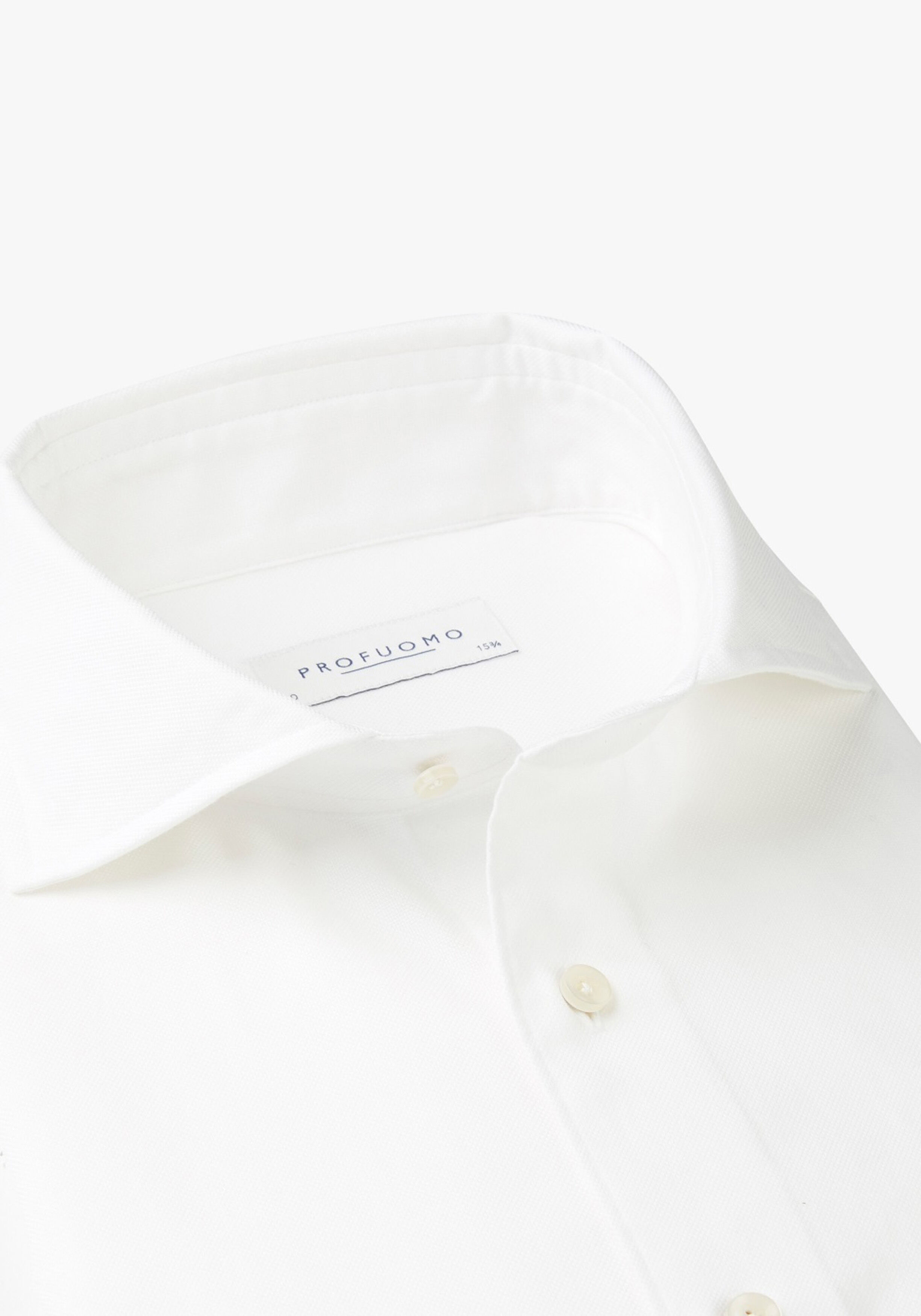 Profuomo slim fit heren overhemd, Oxford, wit
