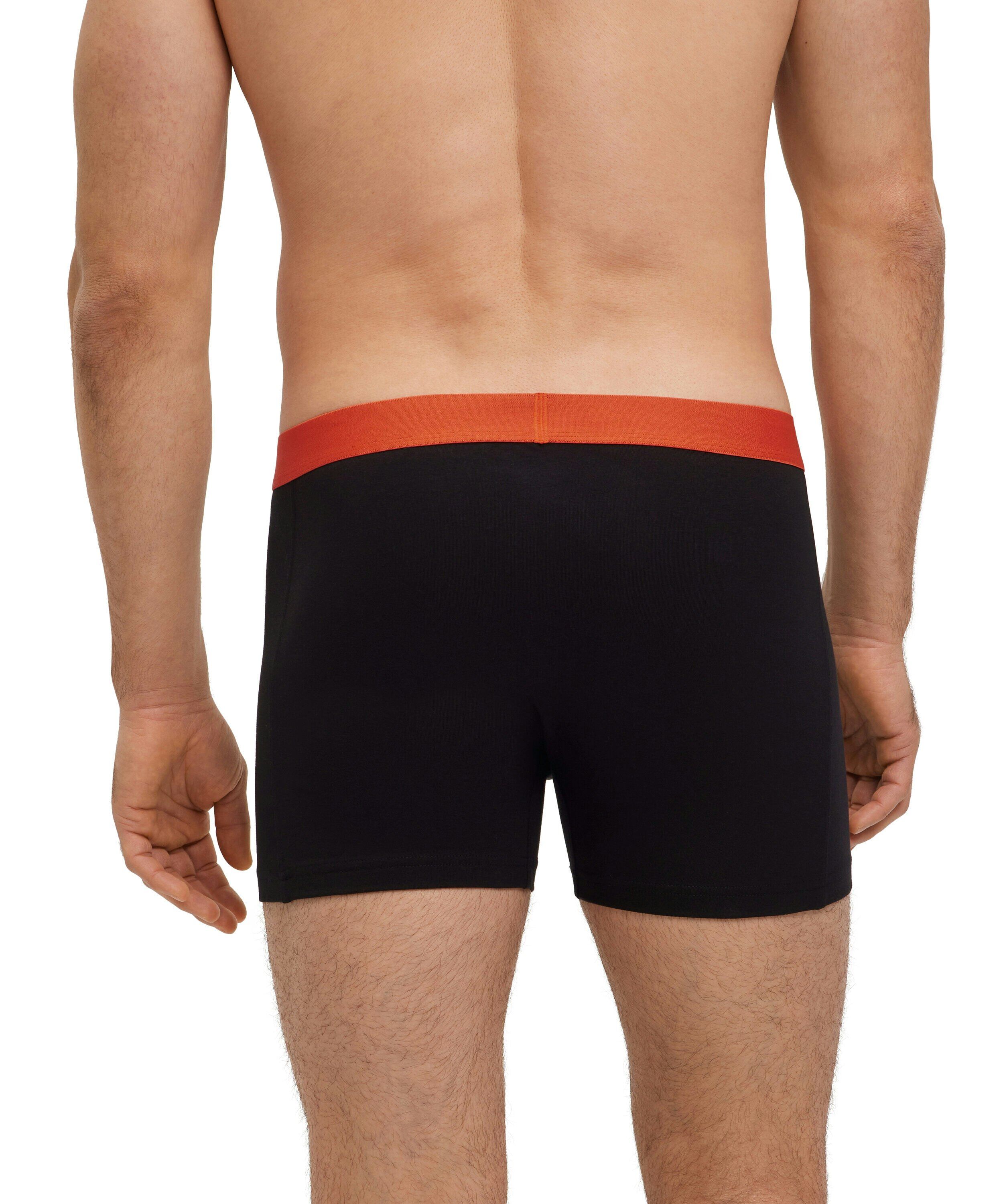 FALKE 2-pack heren boxer Daily Comfort, boxers normale lengte, oranje en zwart