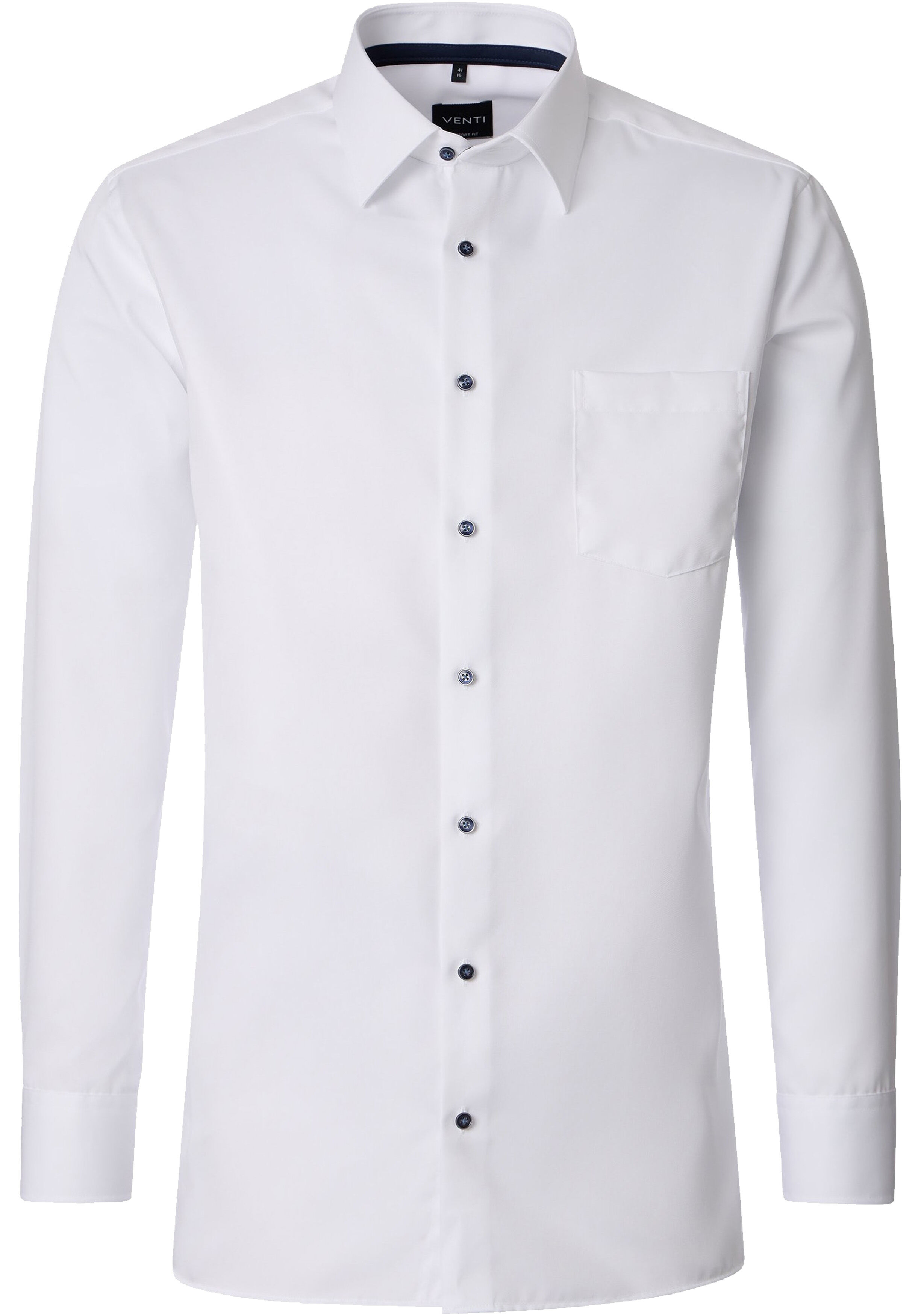 VENTI CASA MODA comfort fit overhemd, structuur, wit
