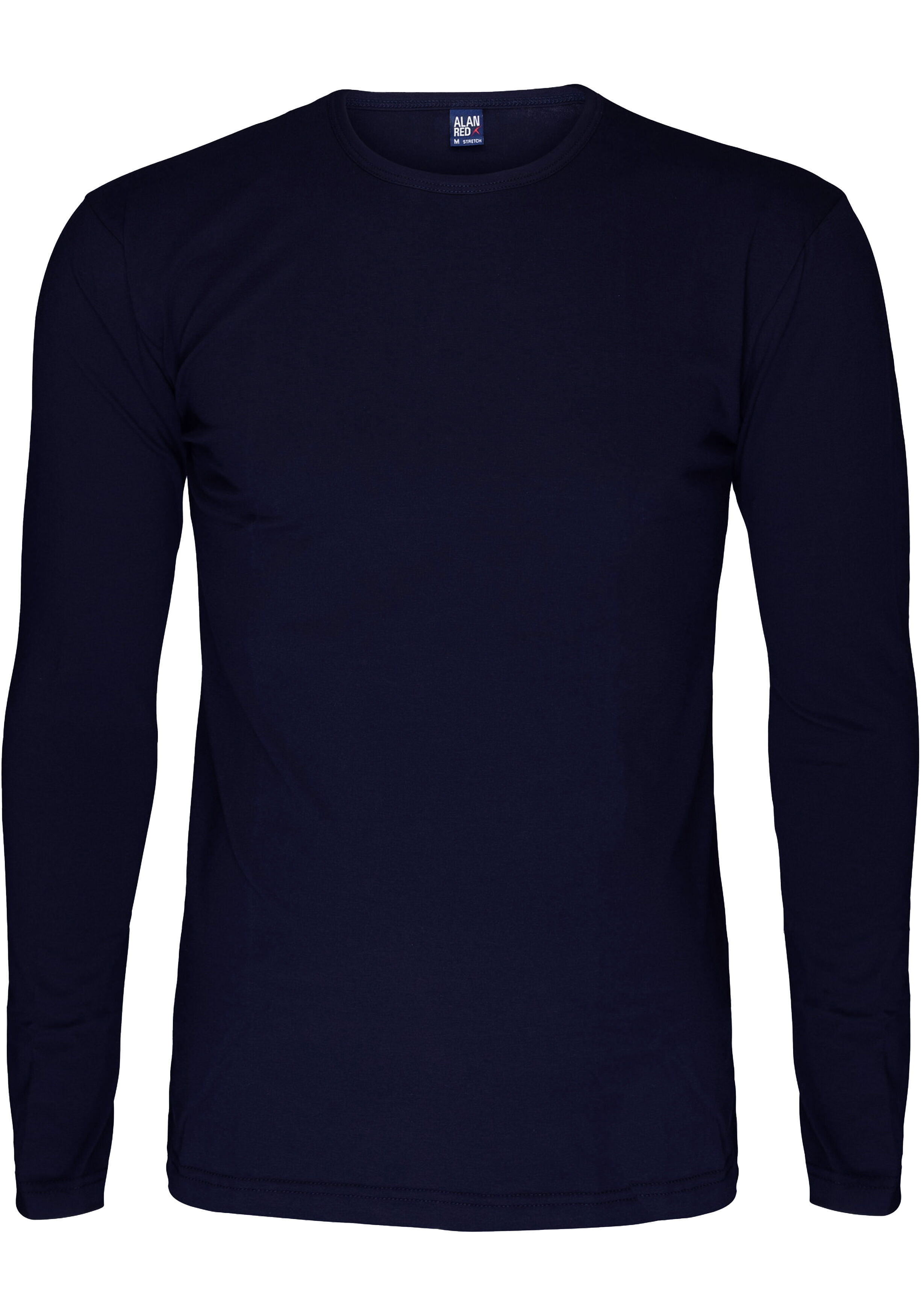 ALAN RED T-shirt Olbia (1-pack), O-hals lange mouw stretch, blauw