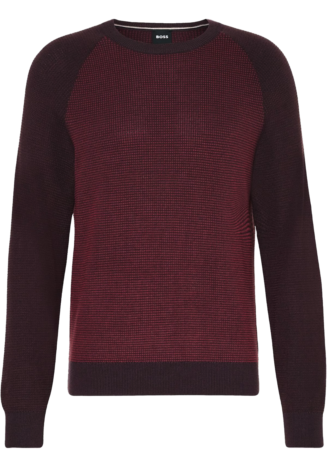 BOSS Dairon regular fit trui wolmengsel, heren trui middeldik O-hals, rood BOSS Dairon regular fit trui wolmengsel, heren trui middeldik O-hals, rood