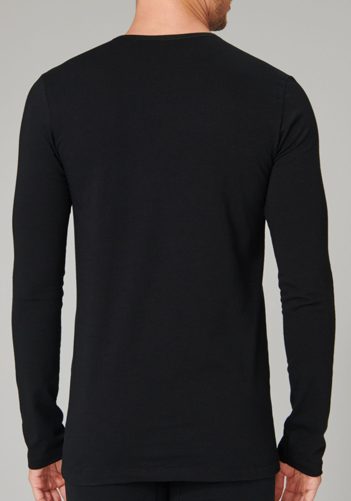 5-4007065794406_-schiesser-t-shirt_HR SCHIESSER 95/5 Originals T-shirt (1-pack), O-hals lange mouw, zwart