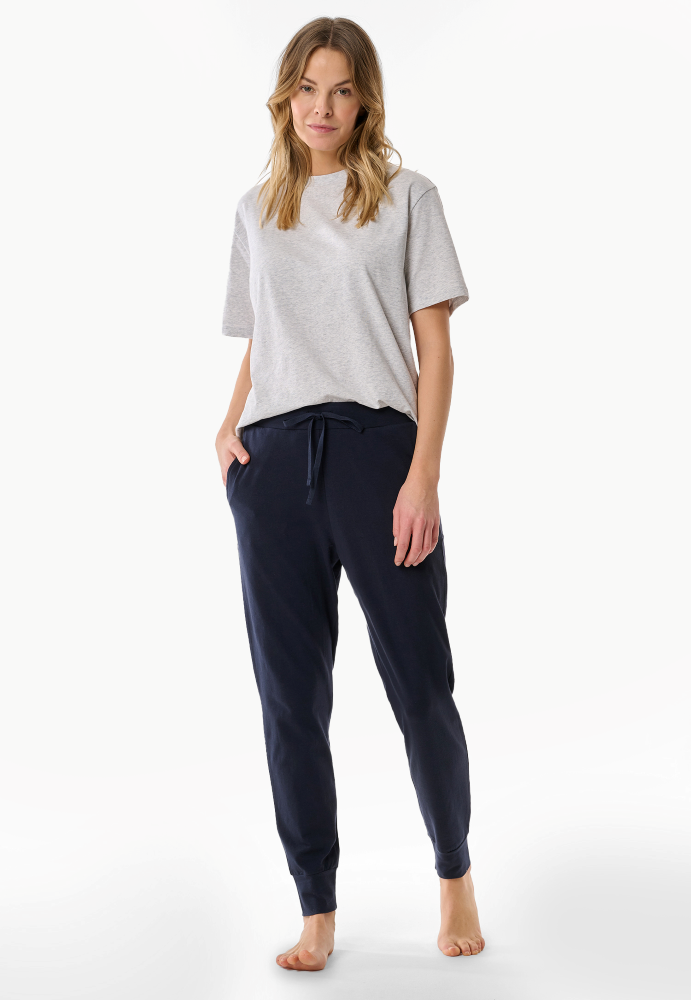 SCHIESSER dames Mix+Relax Pantalon, dames loungebroek, donkerblauw
