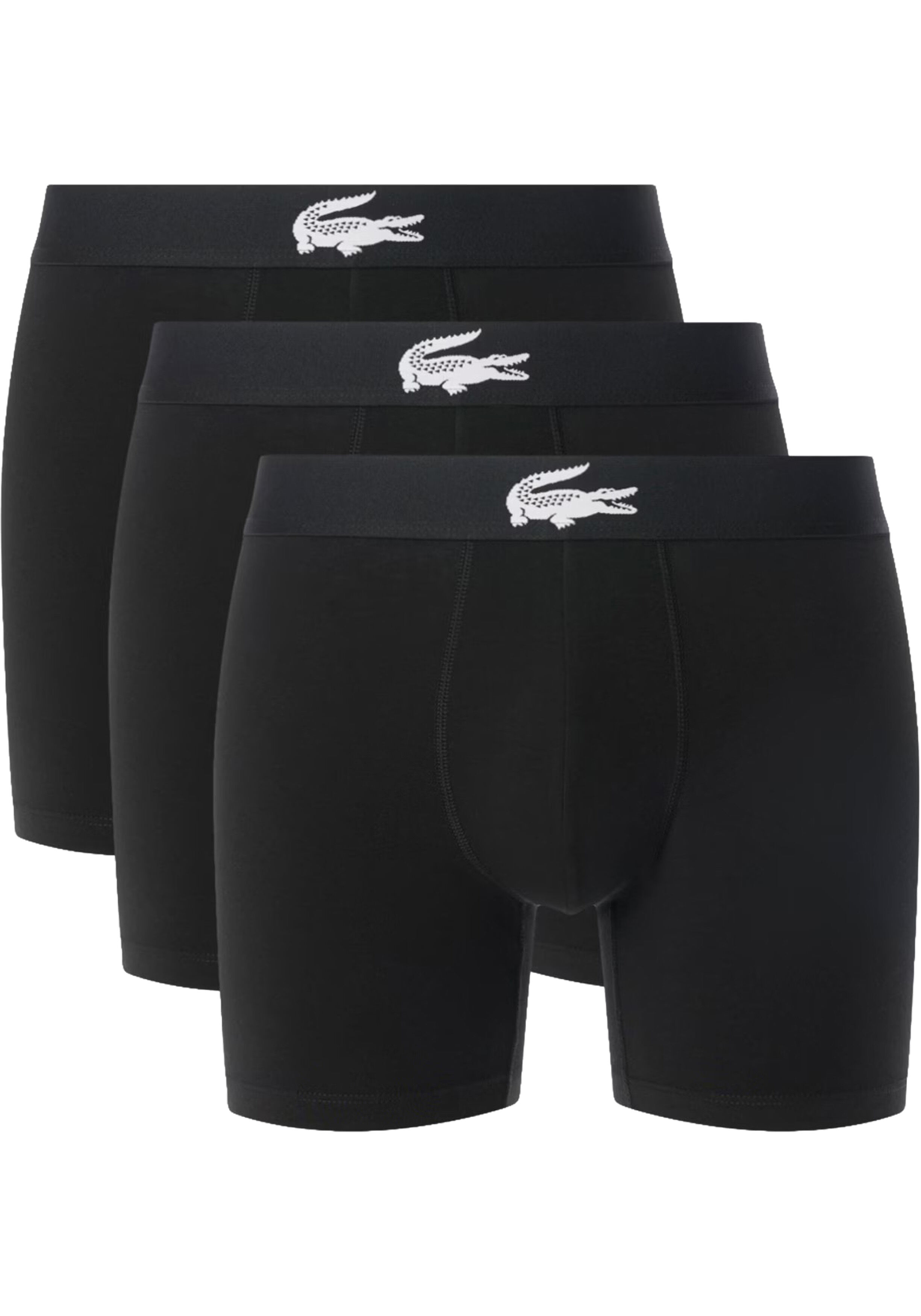 Lacoste boxer briefs (3-pack), heren boxers normale lengte, zwart