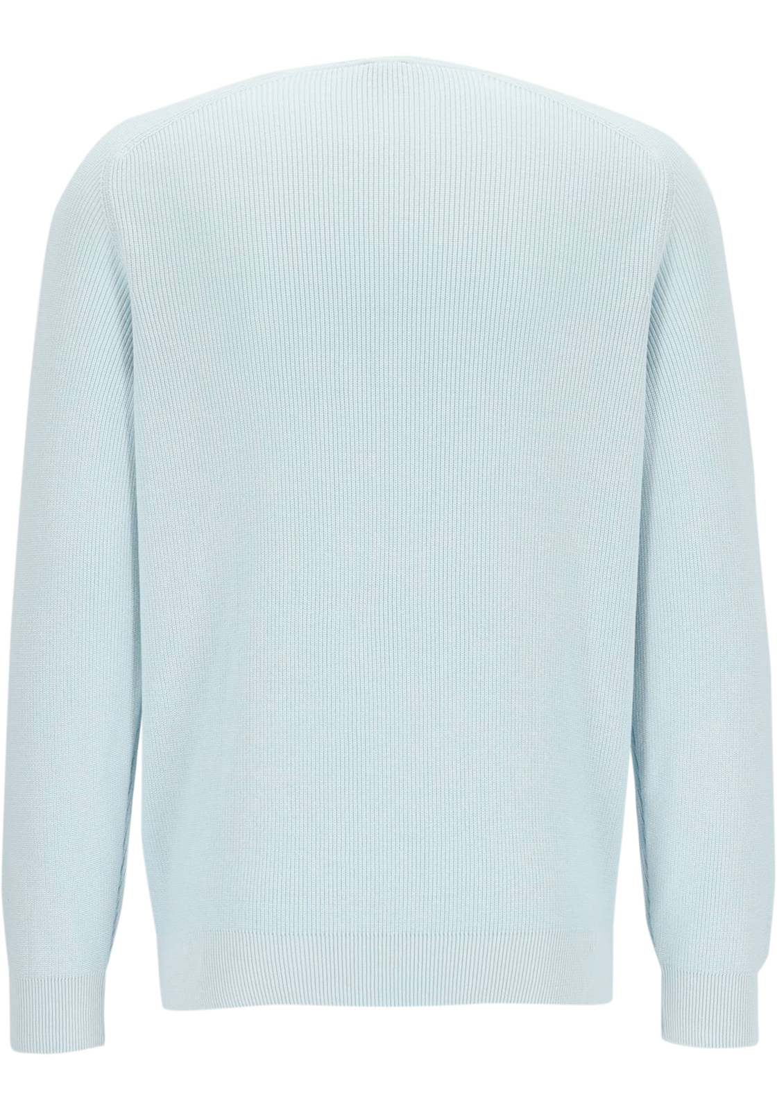 BOSS Illian regular fit trui katoen, heren trui middeldik O-hals, blauw BOSS Illian regular fit trui katoen, heren trui middeldik O-hals, blauw