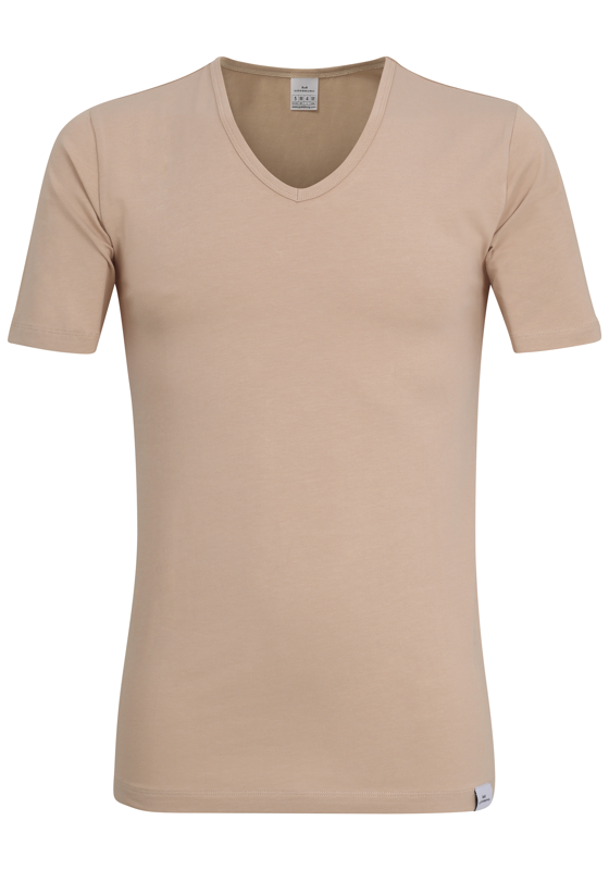 Gotzburg heren T-shirt slim fit V-hals 95/5 (1-pack), stretch ondershirt, beige Gotzburg heren T-shirt slim fit V-hals 95/5 (1-pack), stretch ondershirt, beige