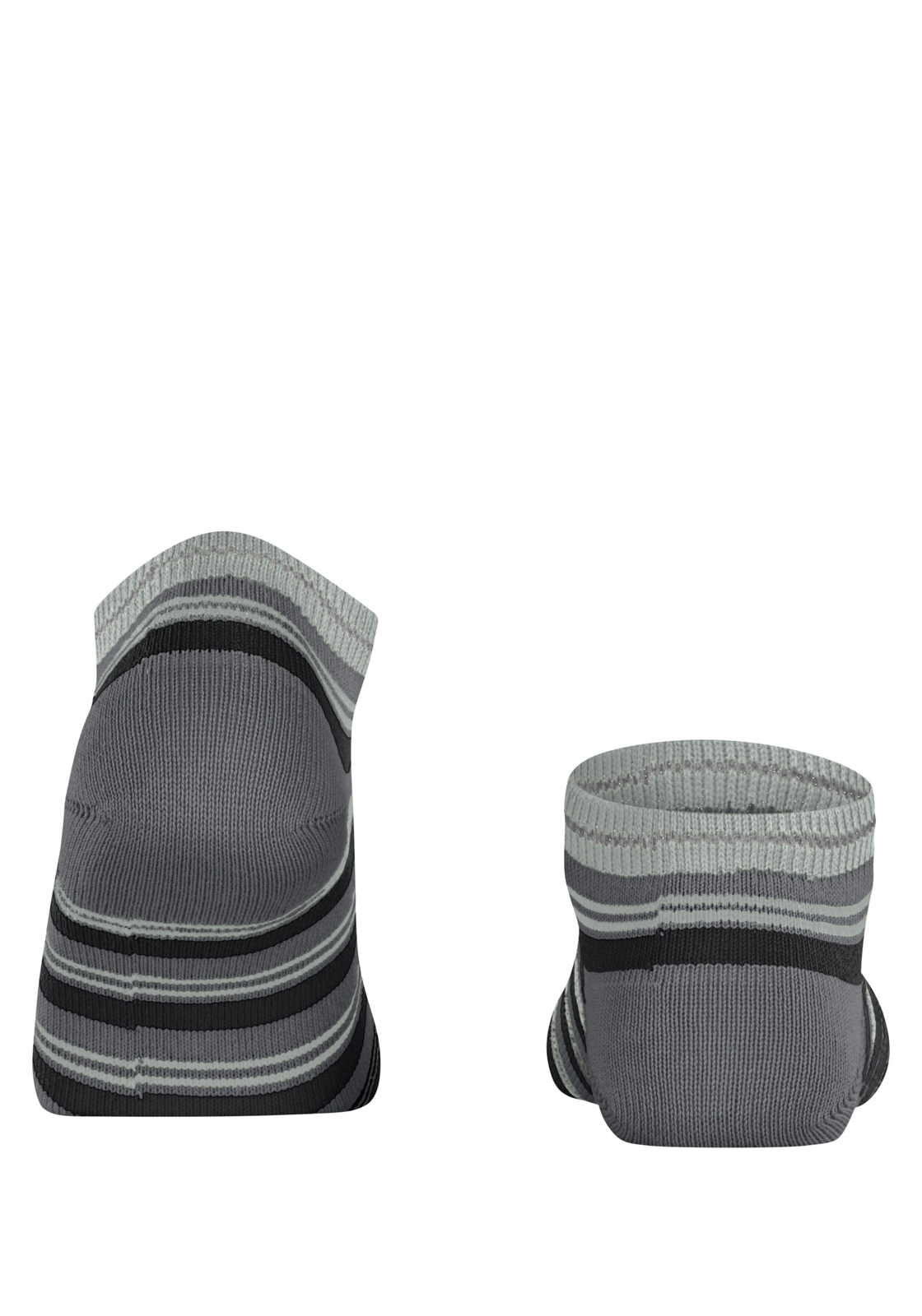 FALKE Smart Stripe dames sneakersokken, grijs (hematite) FALKE Smart Stripe dames sneakersokken, grijs (hematite)