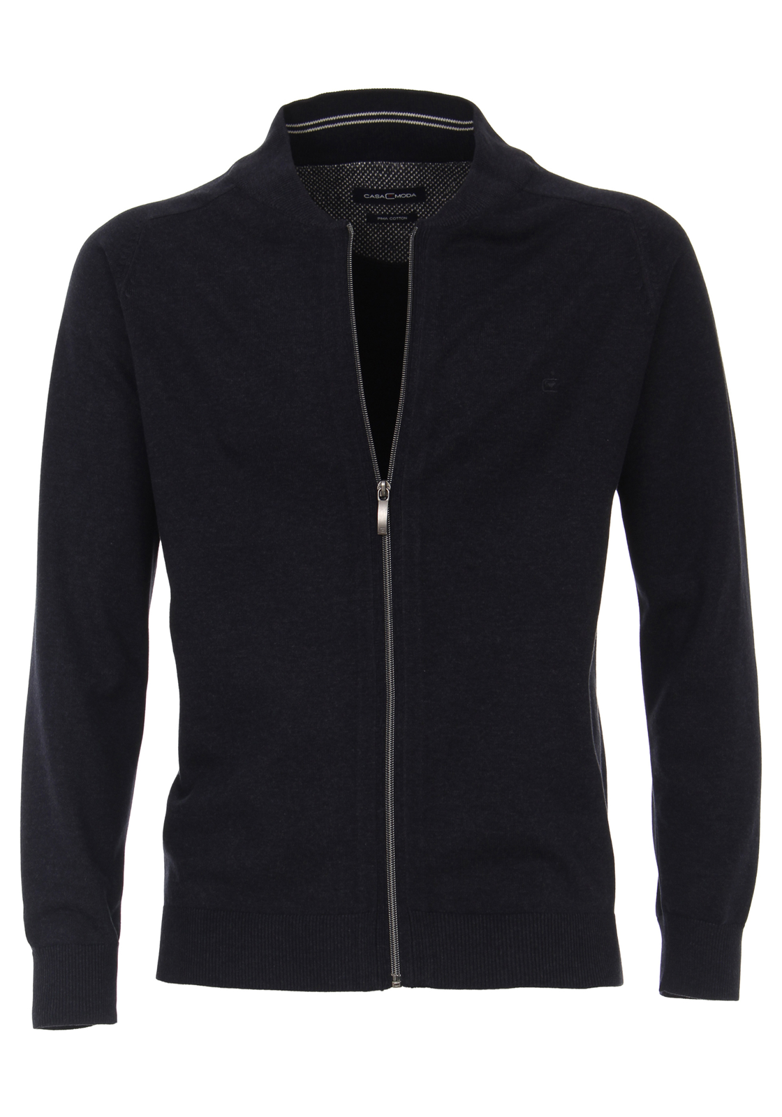 1-4060031641470-casa-moda-vest_HR CASA MODA heren vest katoen, met rits, donkerblauw