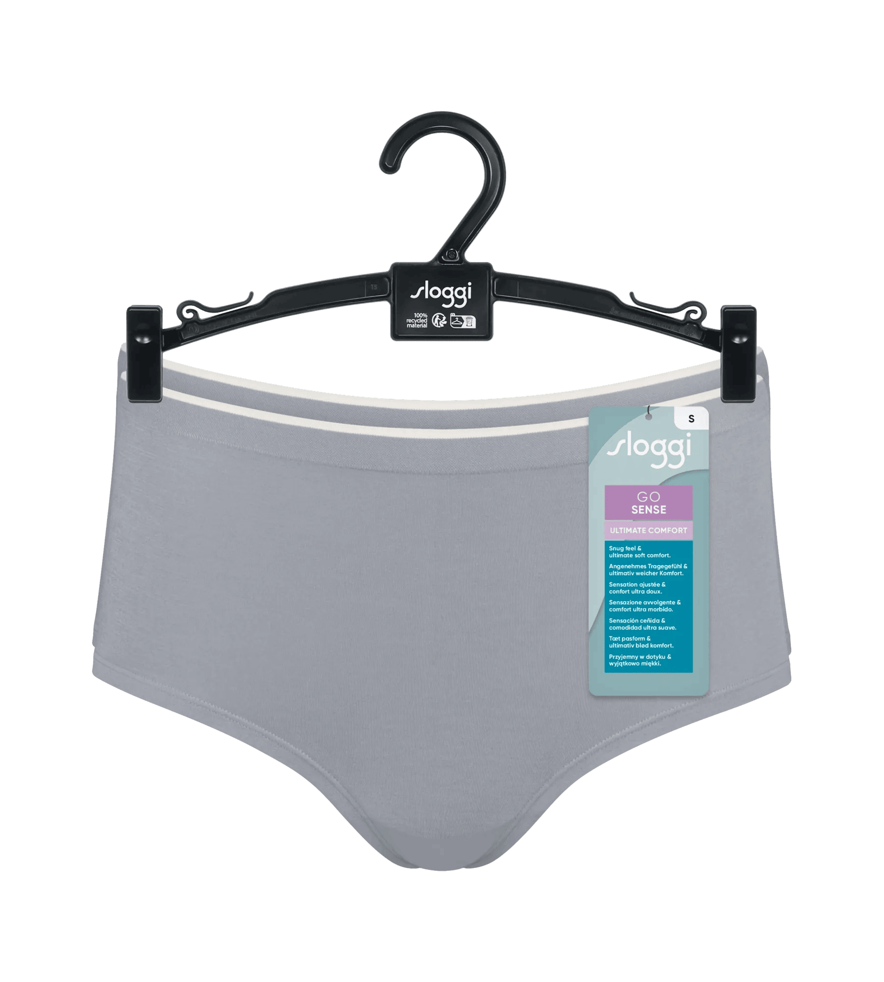Sloggi Women GO Sense Highwaist (2-pack), dames slip, grijs