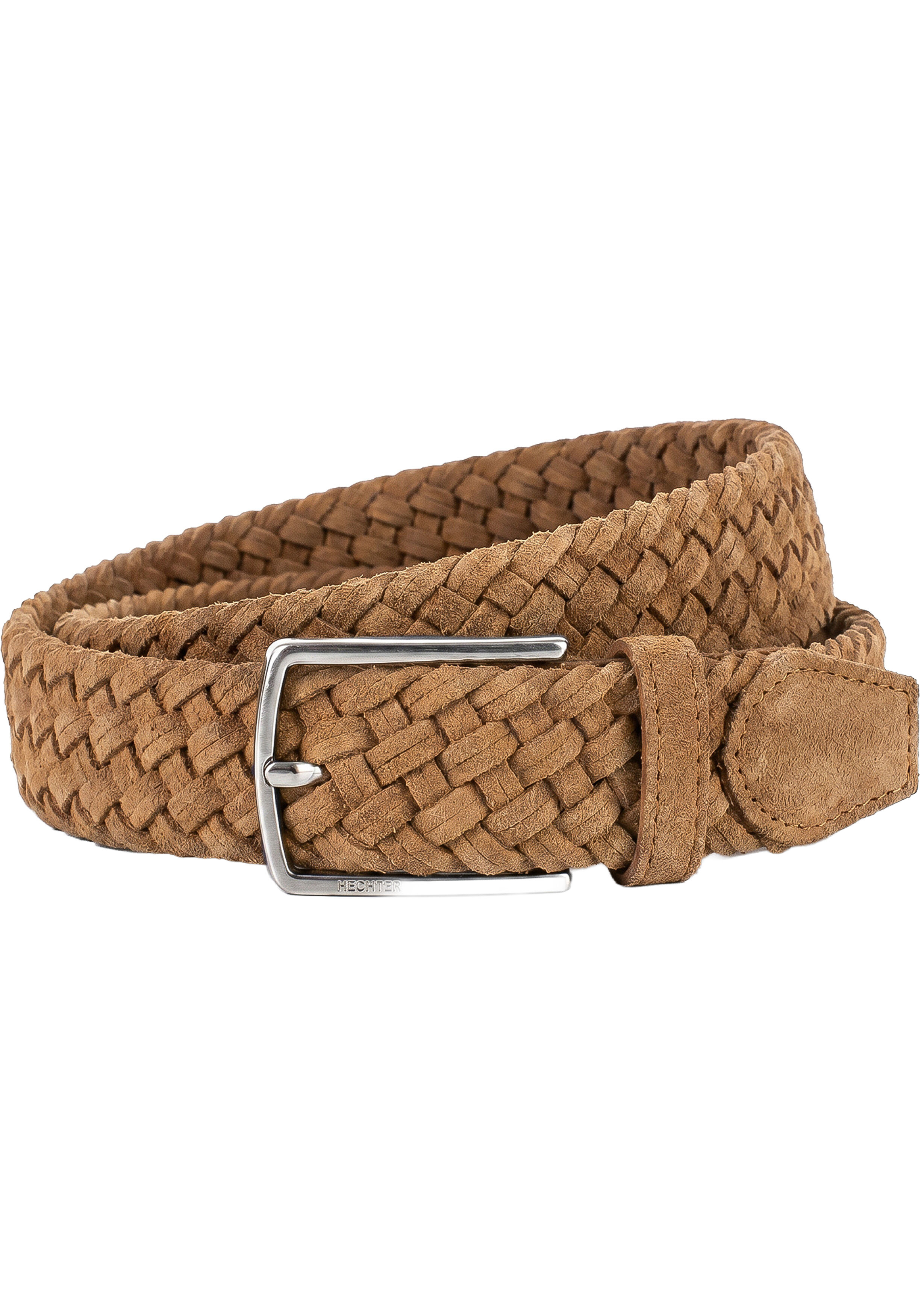 HECHTER leren heren riem, cognac