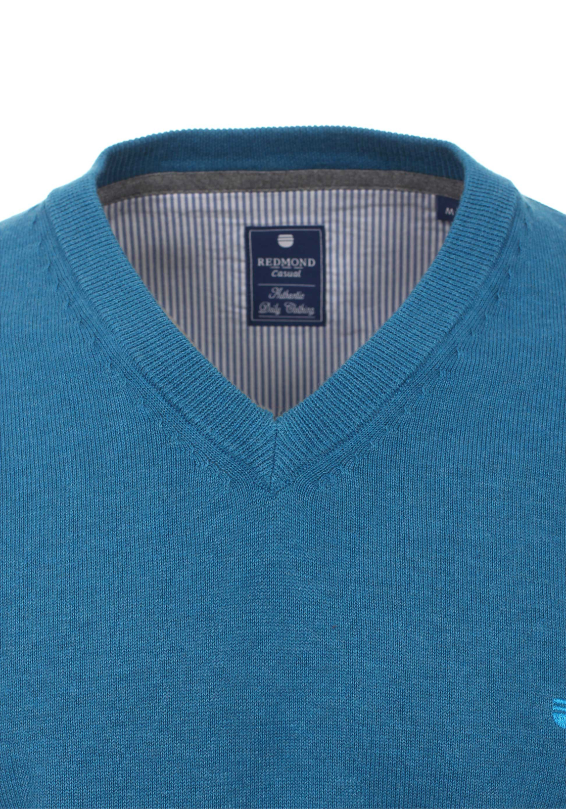 4-4049807808897-redmond-trui_HR Redmond heren trui katoen, V-hals, zwembad blauw