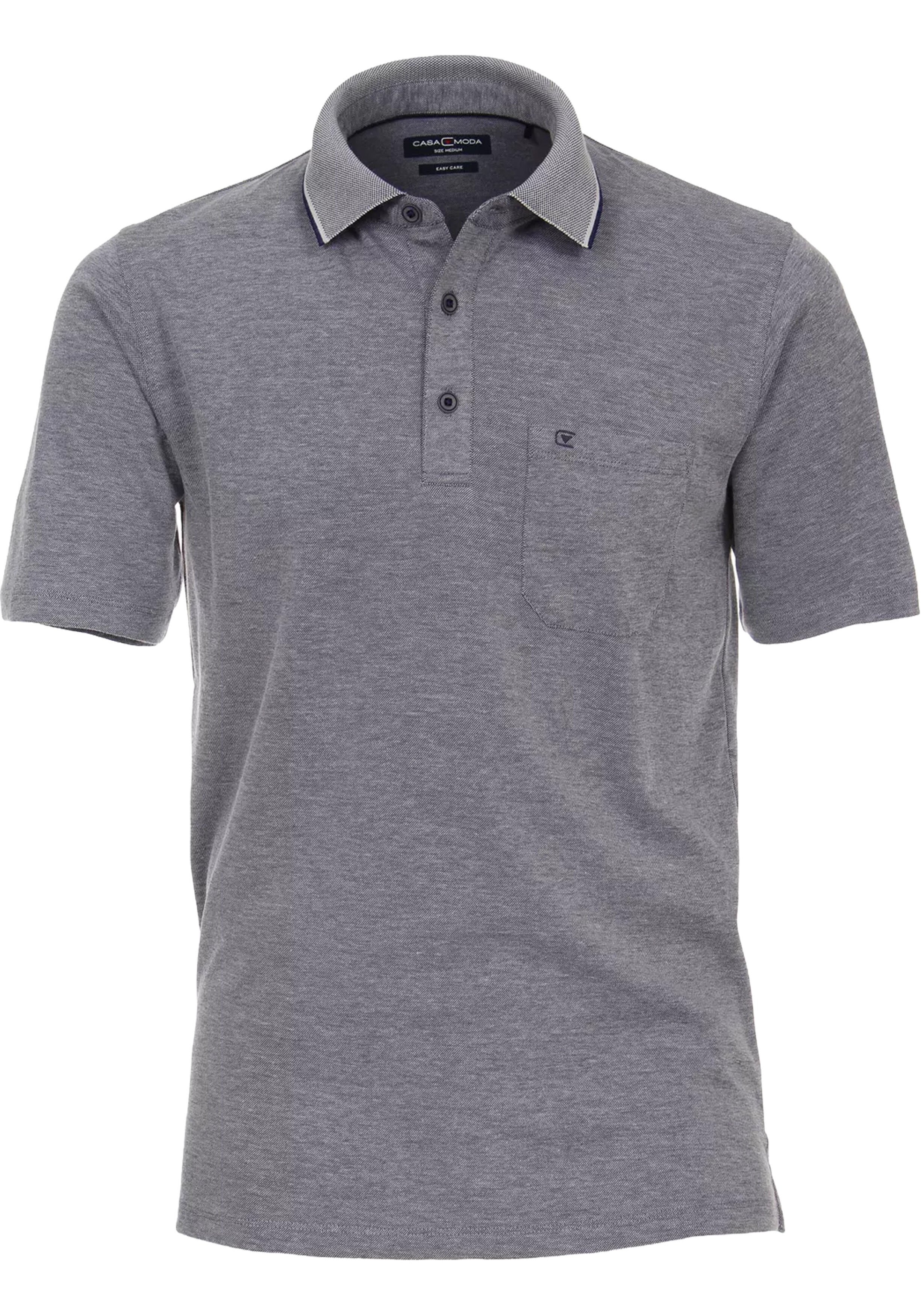 CASA MODA comfort fit poloshirt, blauw melange  