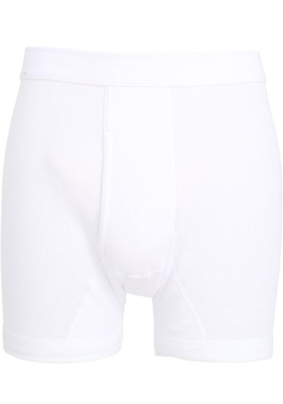 Gotzburg heren boxer lang doppelripp met gulp (1-pack), wit Gotzburg heren boxer lang doppelripp met gulp (1-pack), wit
