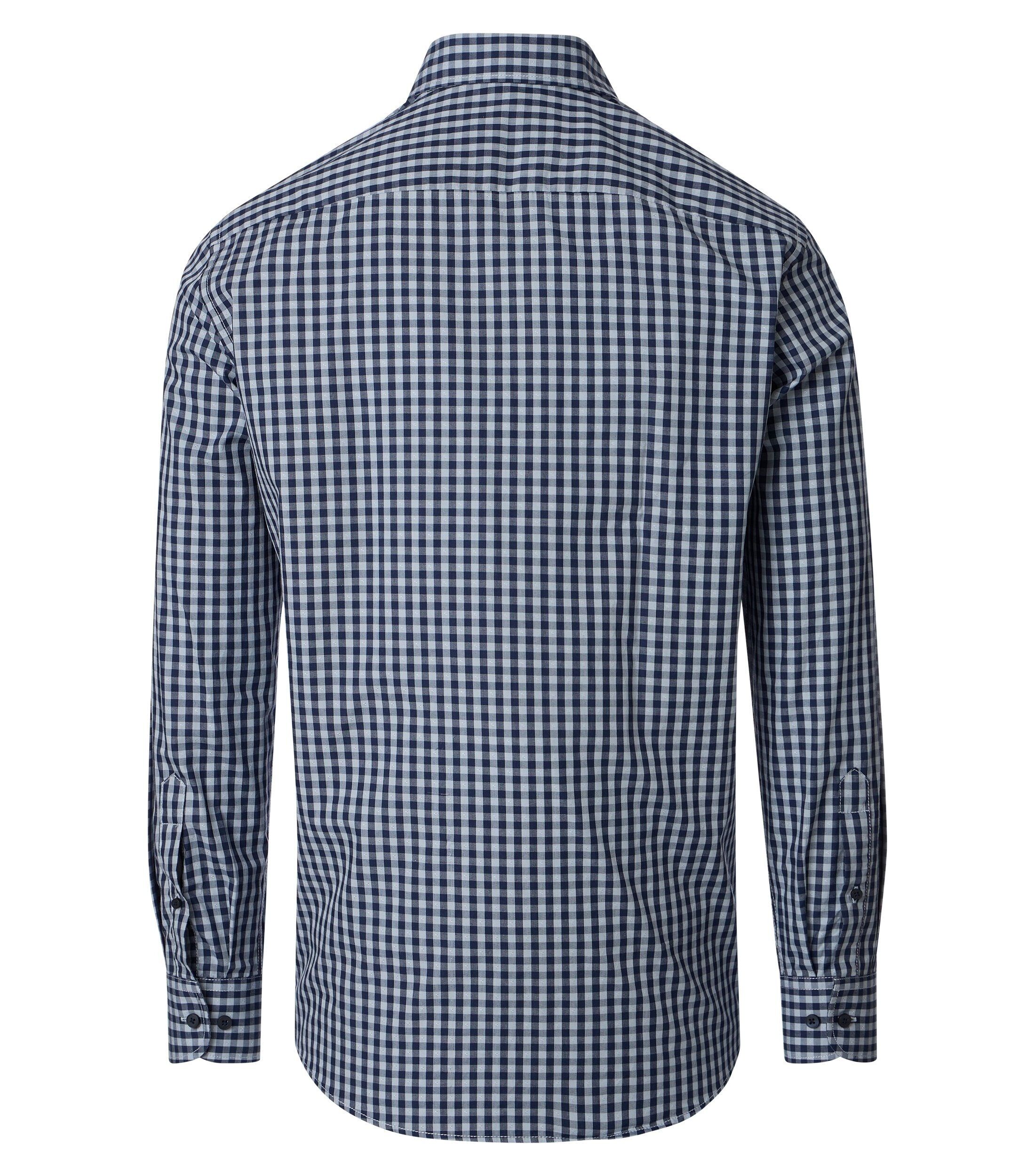 CASA MODA Sport casual fit overhemd, dobby, licht- en donkerblauw geruit