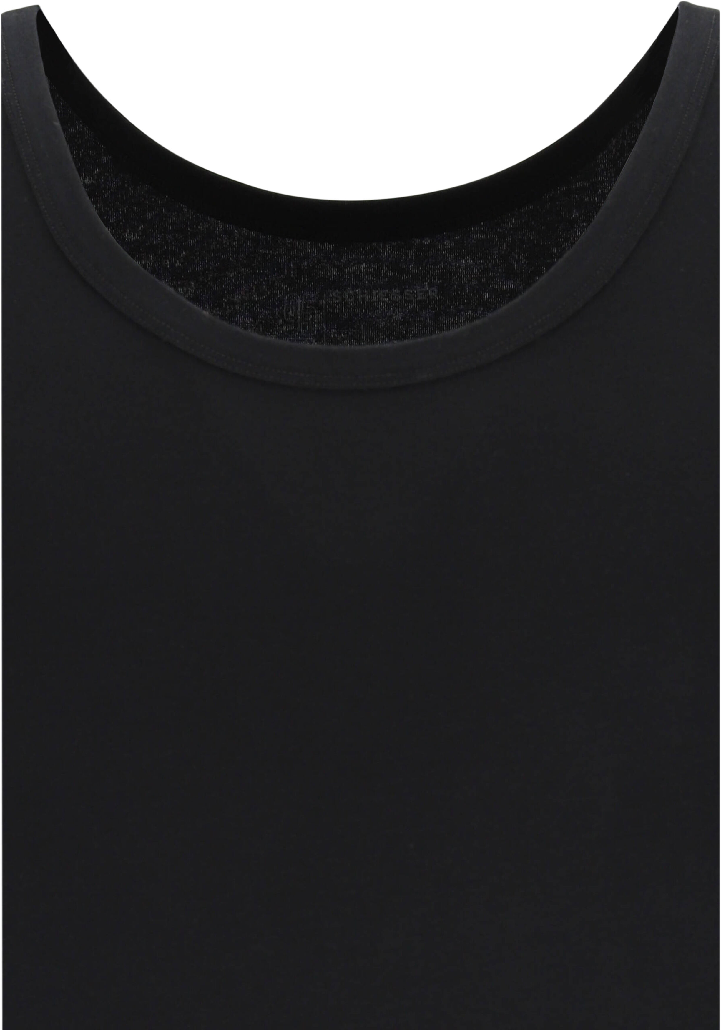 SCHIESSER 95/5 singlets (2-pack), O-hals, zwart