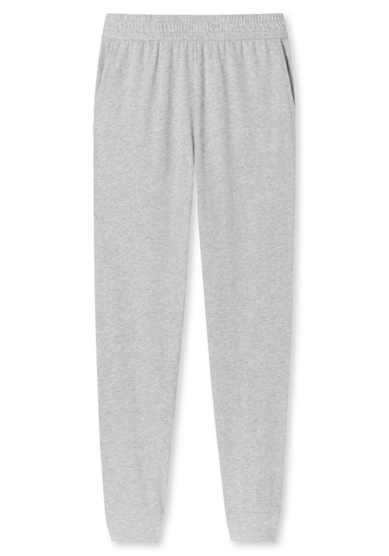 SCHIESSER Mix+Relax loungebroek lang, dames broek lang met manchetten grijs-gemeleerd SCHIESSER Mix+Relax loungebroek lang, dames broek lang met manchetten grijs-gemeleerd