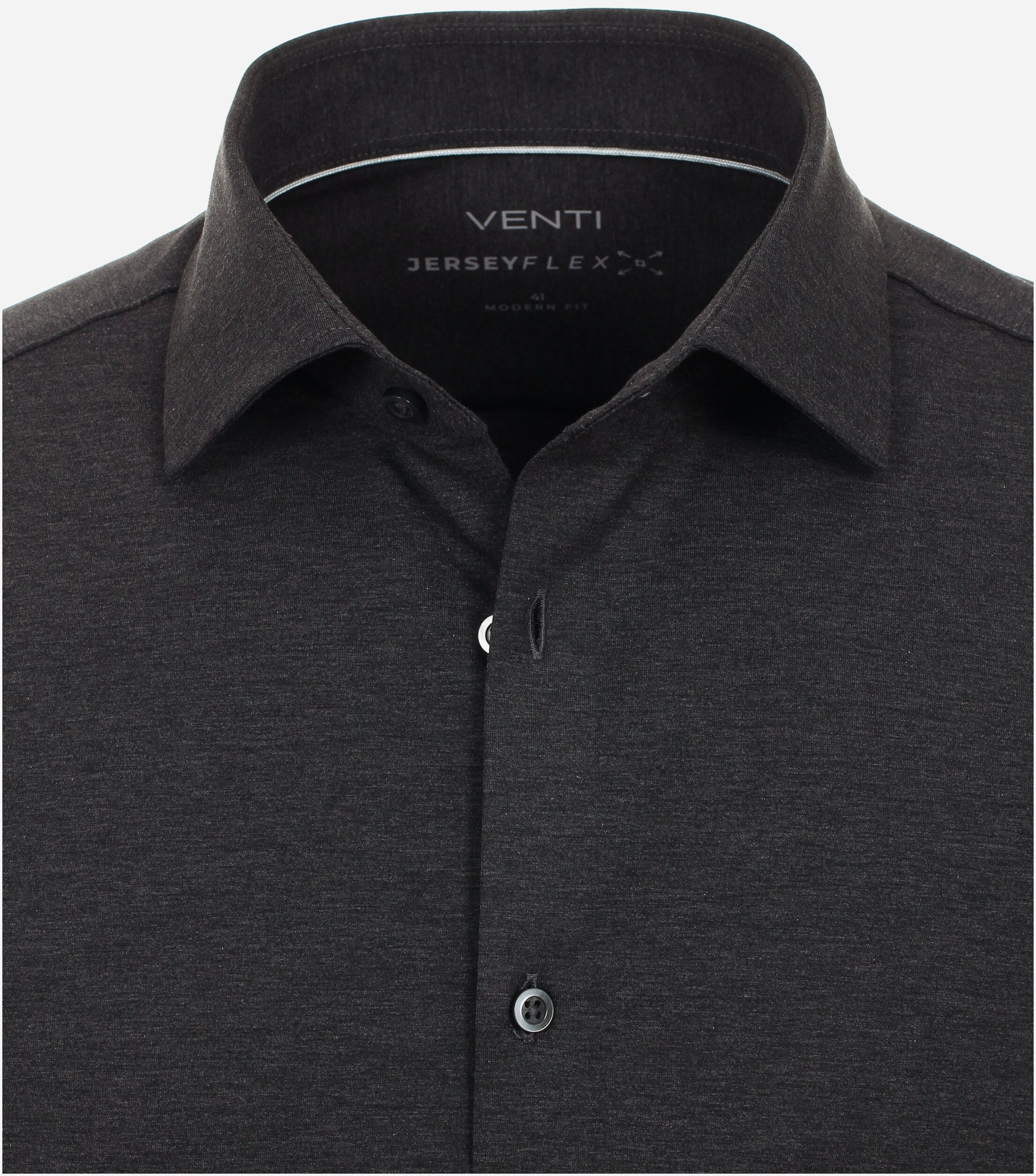 VENTI modern fit overhemd, jersey, antraciet