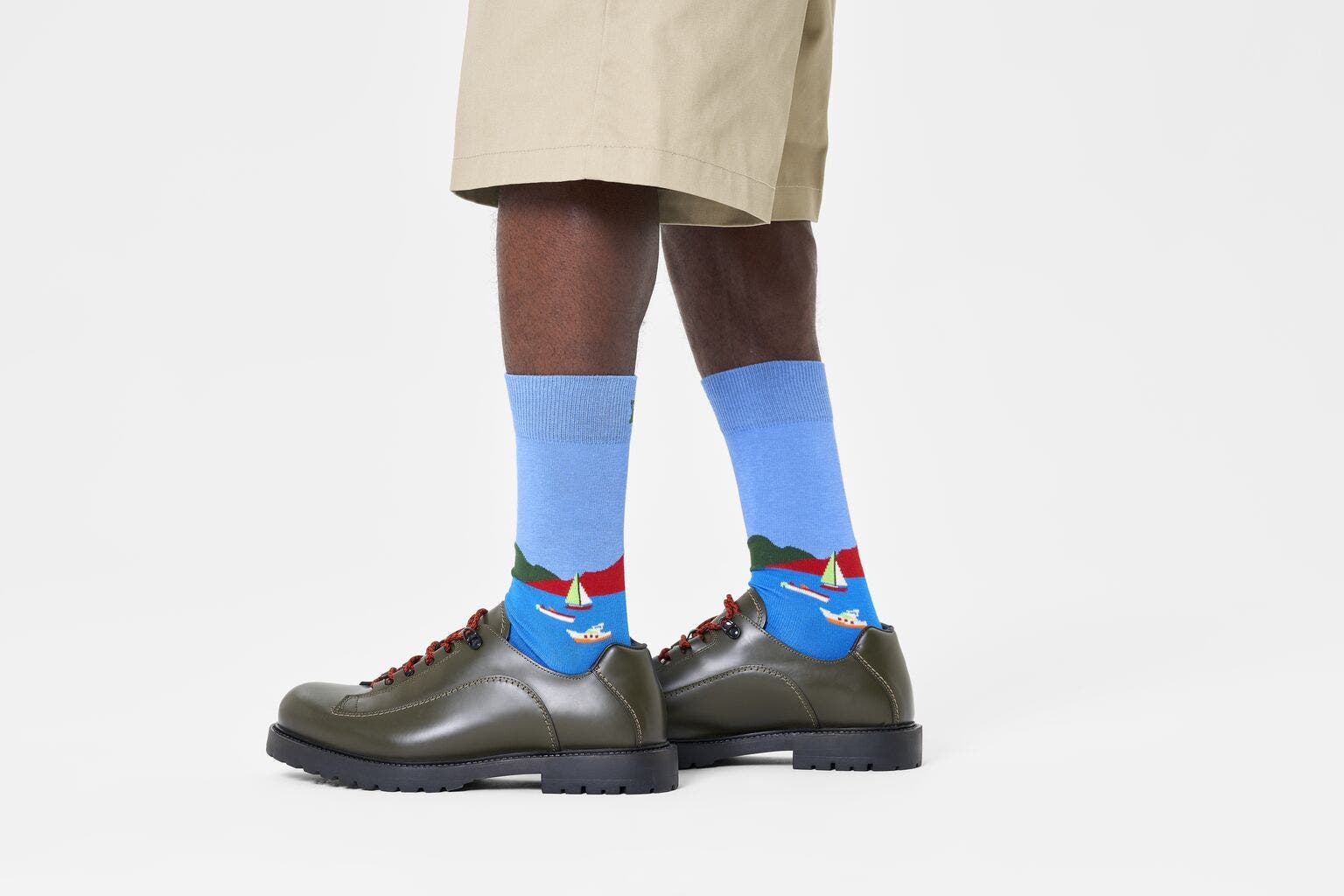 Happy Socks Boats Sock, unisex sokken, blauw
