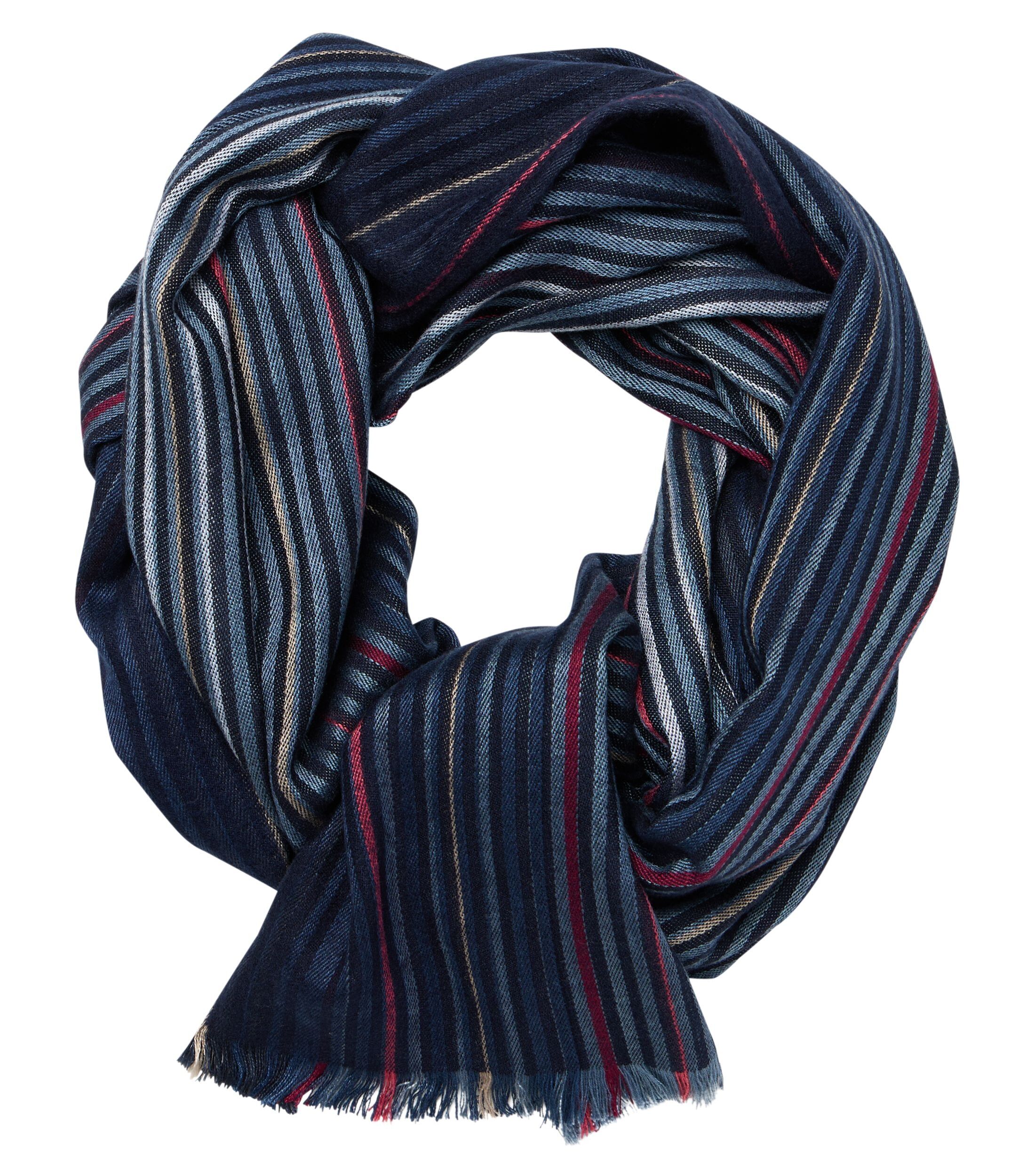 CASA MODA sjaal, donkerblauw, blauw, lichtblauw, rood, beige dessin