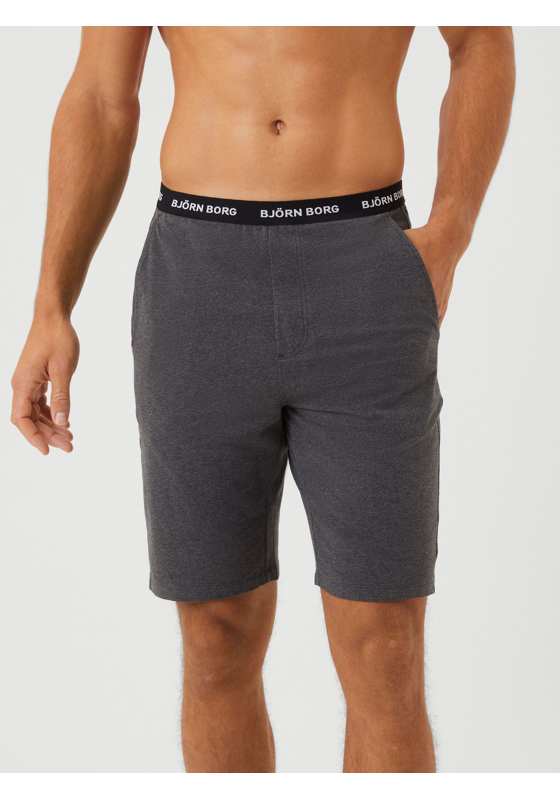 Bjorn Borg Core Loungewear Shorts, heren loungebroek kort, grijs Bjorn Borg Core Loungewear Shorts, heren loungebroek kort, grijs