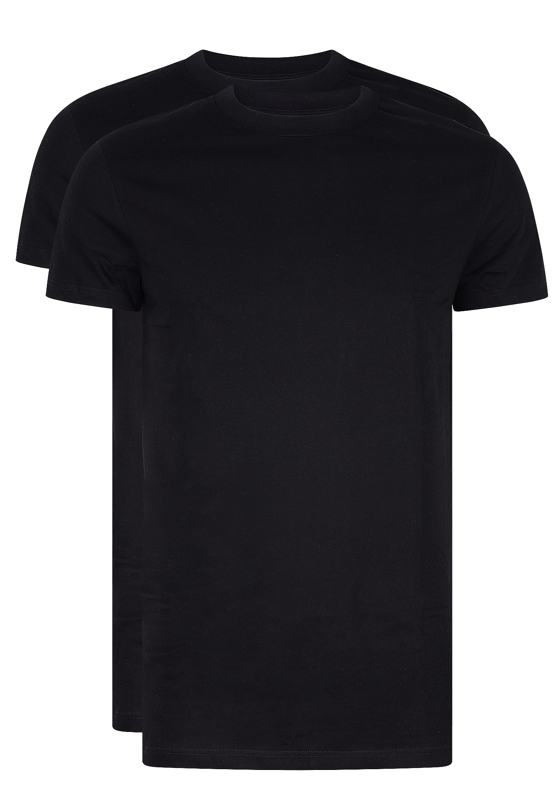 RJ Bodywear Everyday Amsterdam T-shirts (2-pack), heren T-shirts O-hals breed, zwart RJ Bodywear Everyday Amsterdam T-shirts (2-pack), heren T-shirts O-hals breed, zwart