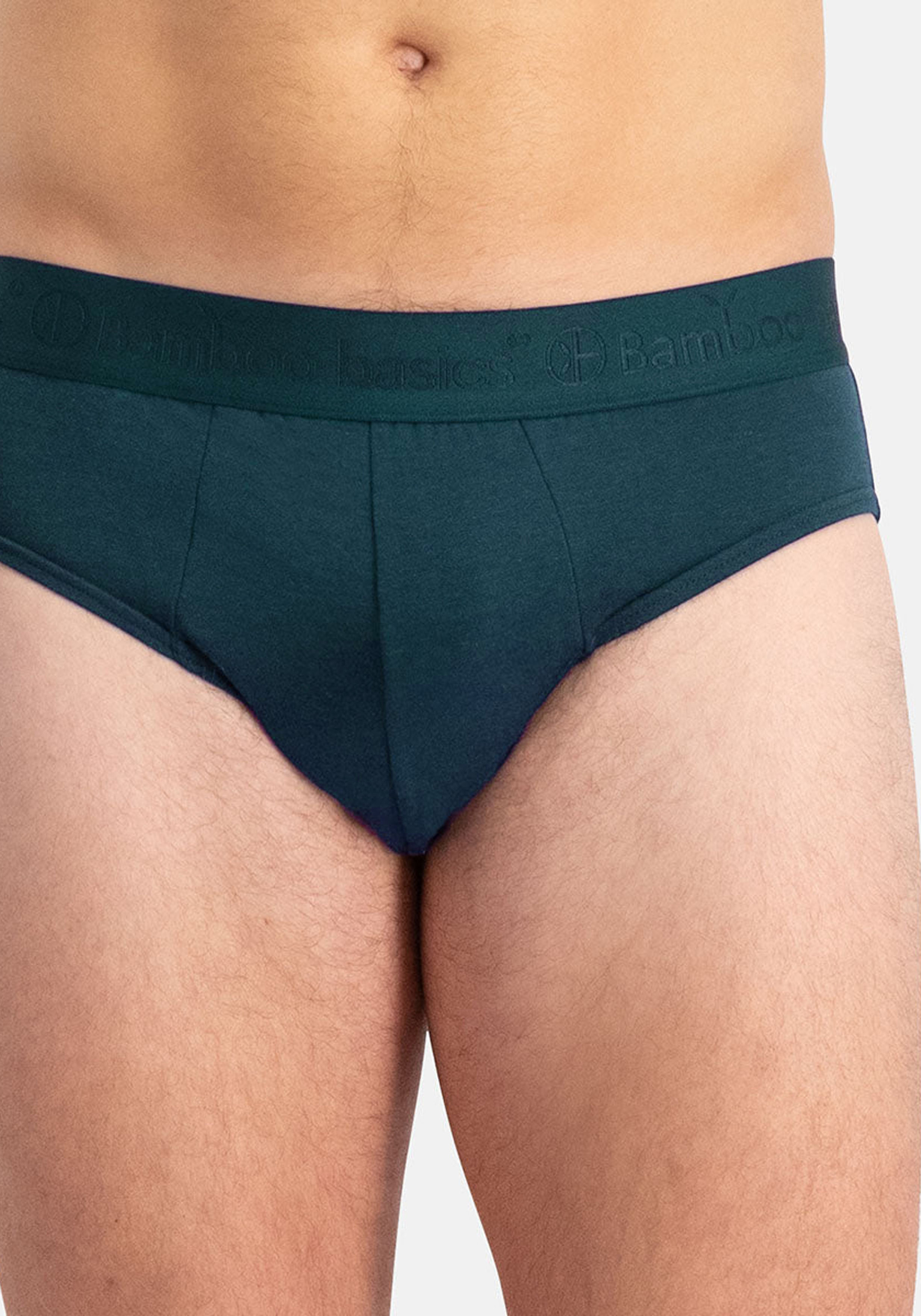 Bamboo Basics James slips (3-pack), heren slip, zwart, donker teal, malachietgroen
