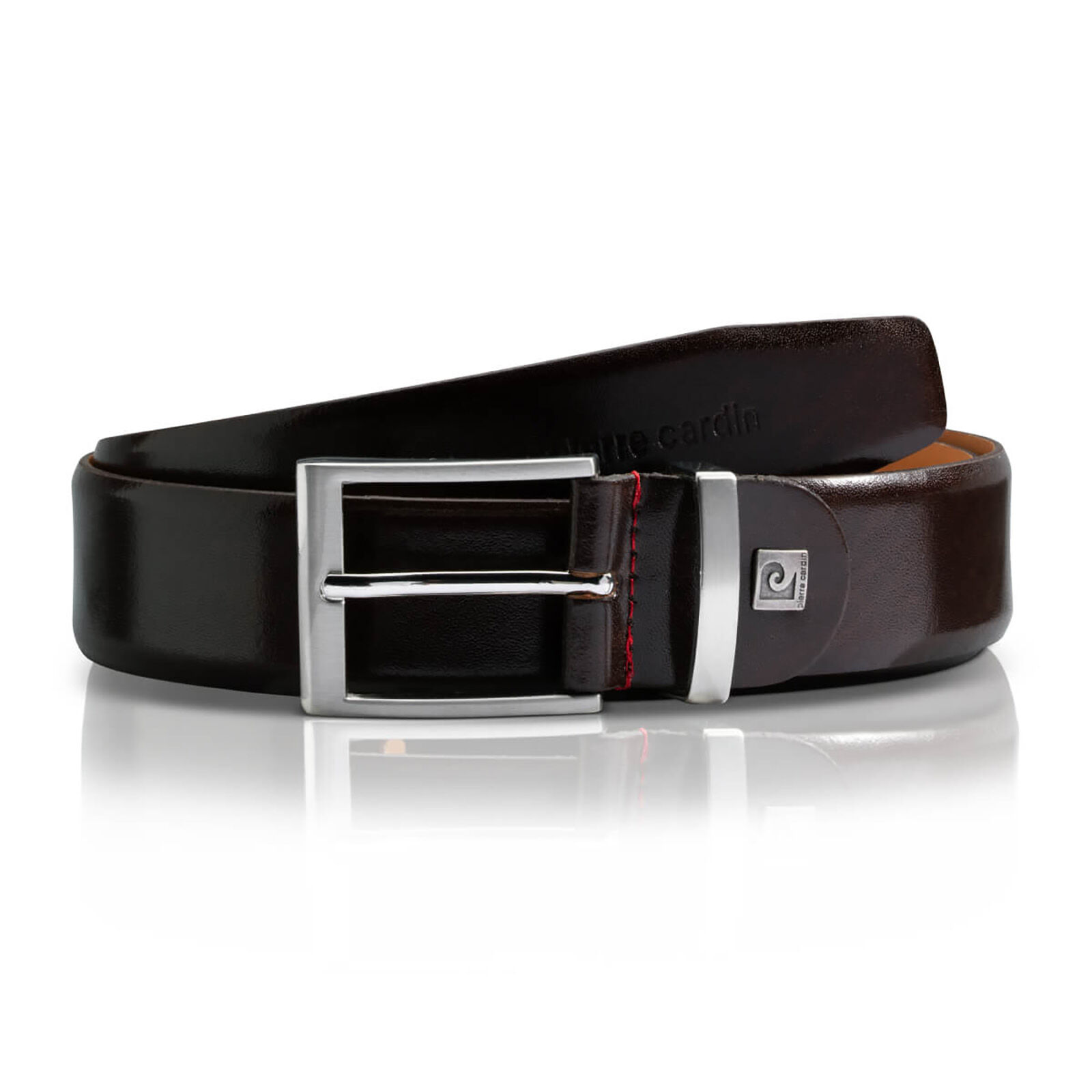 PIERRE CARDIN leren heren riem, bruin