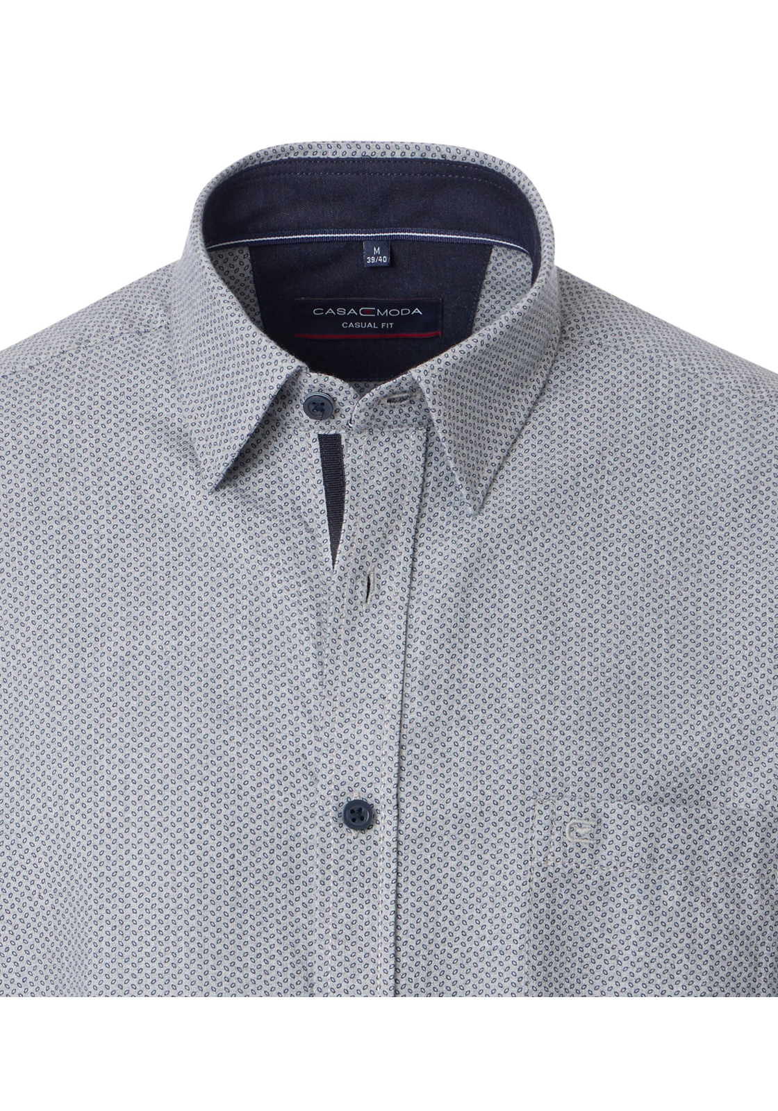 CASA MODA Sport casual fit overhemd, flanel, grijs dessin - 444306700-700 CASA MODA Sport casual fit overhemd, flanel, grijs dessin - 444306700-700